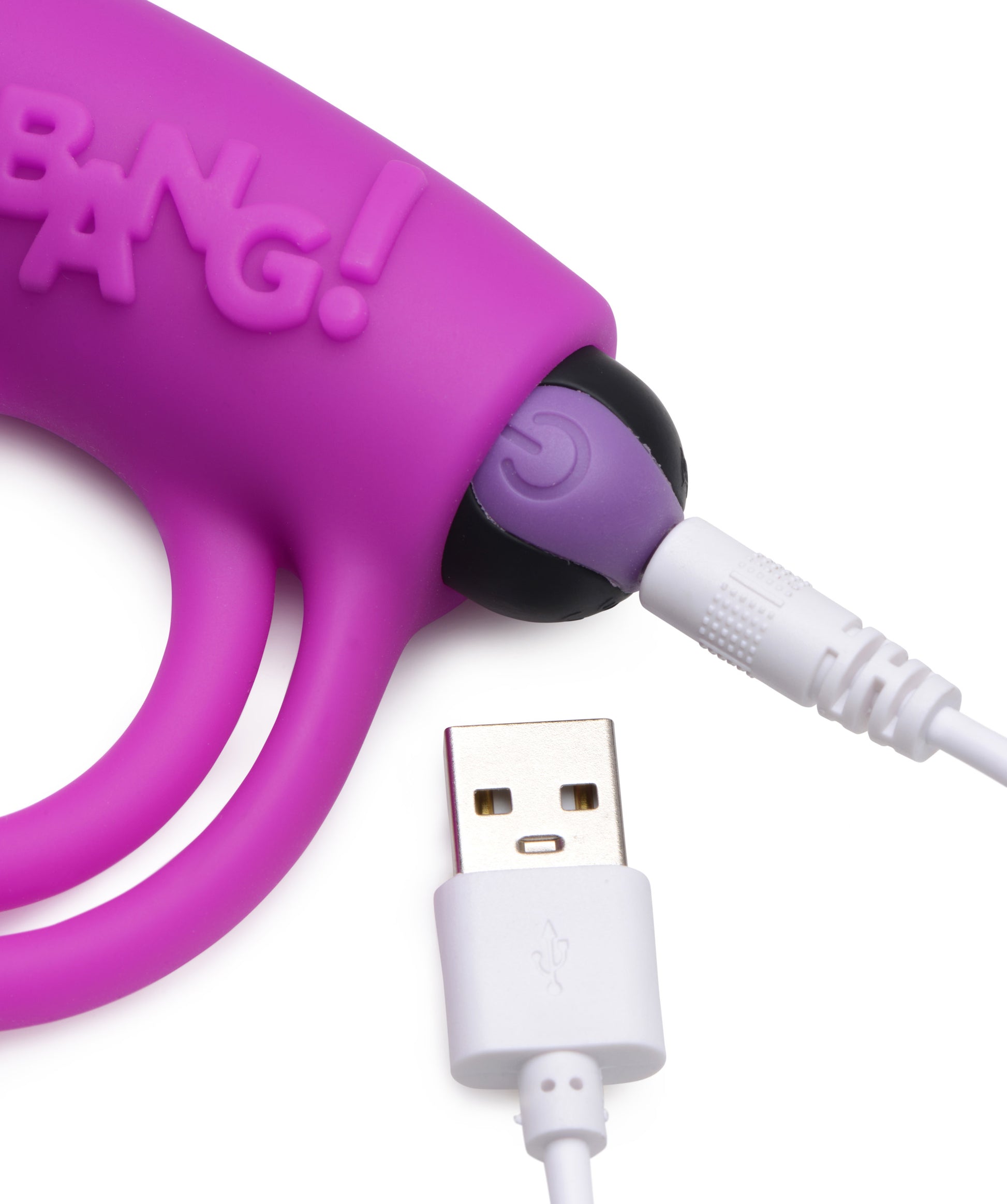 Remote Control 28X Vibrating Cock Ring and Bullet - Purple - UABDSM