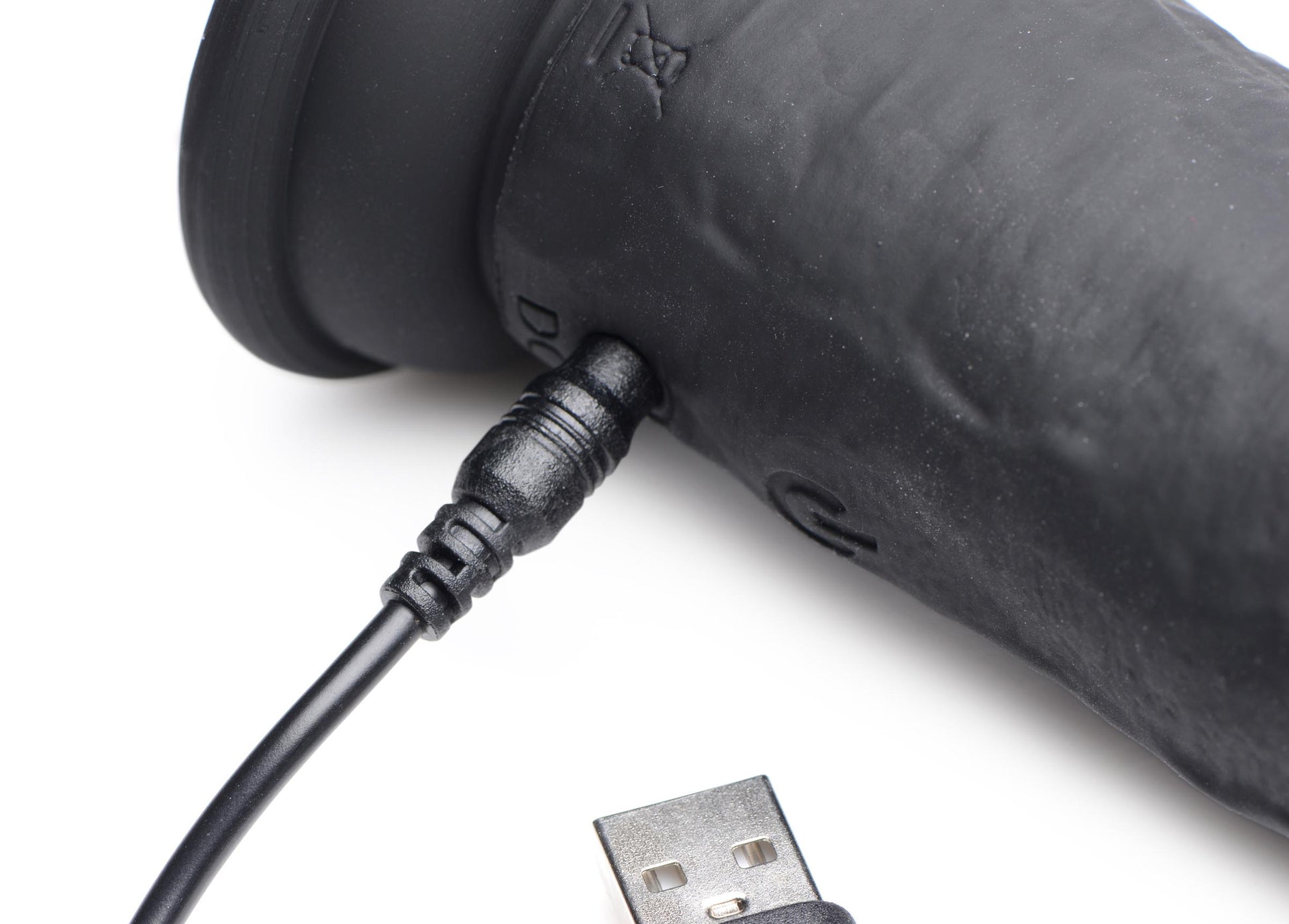 Power Player 28X Vibrating Silicone Dildo with Remote - Black - UABDSM