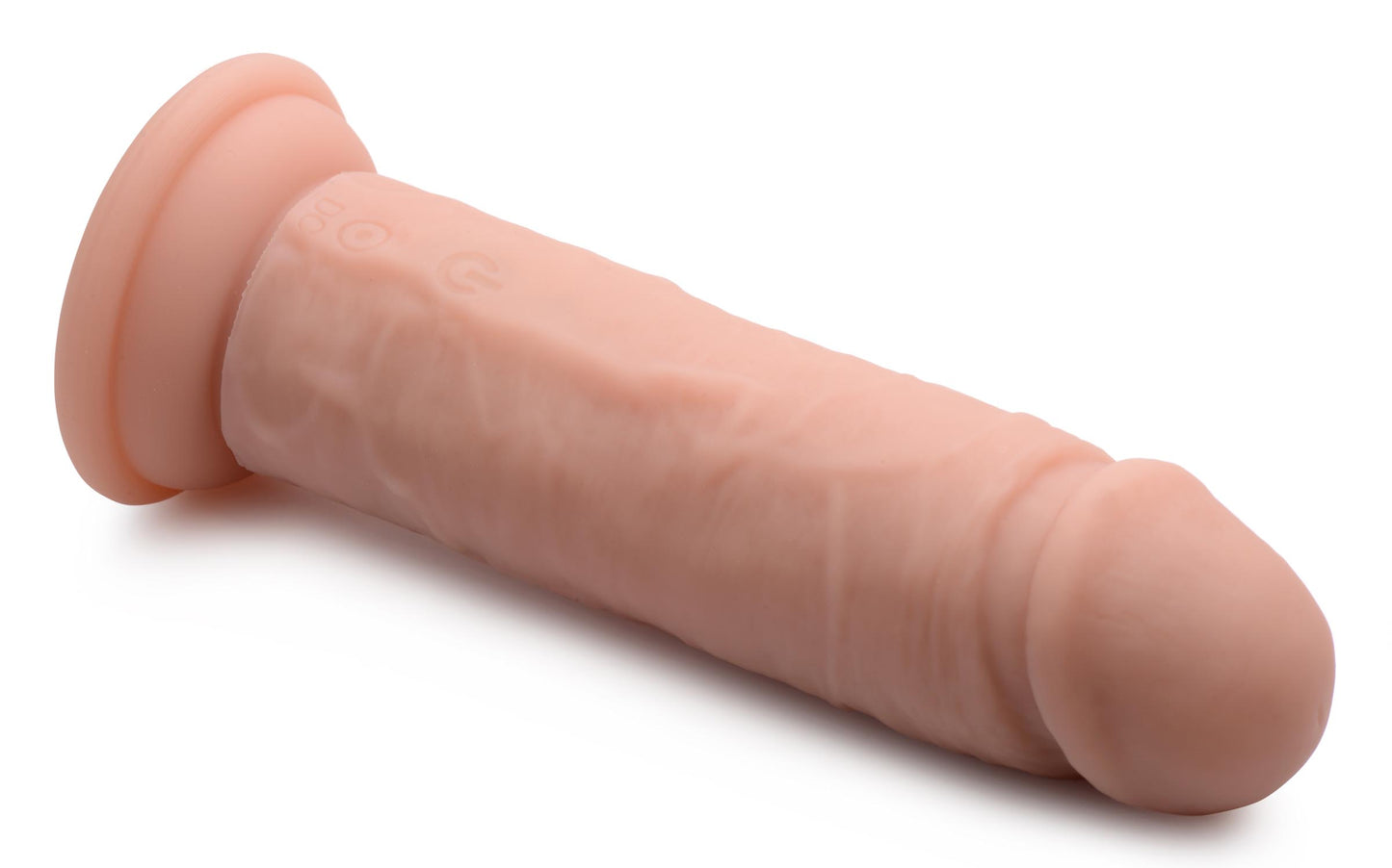 Power Player 28X Vibrating Silicone Dildo with Remote - Light - UABDSM