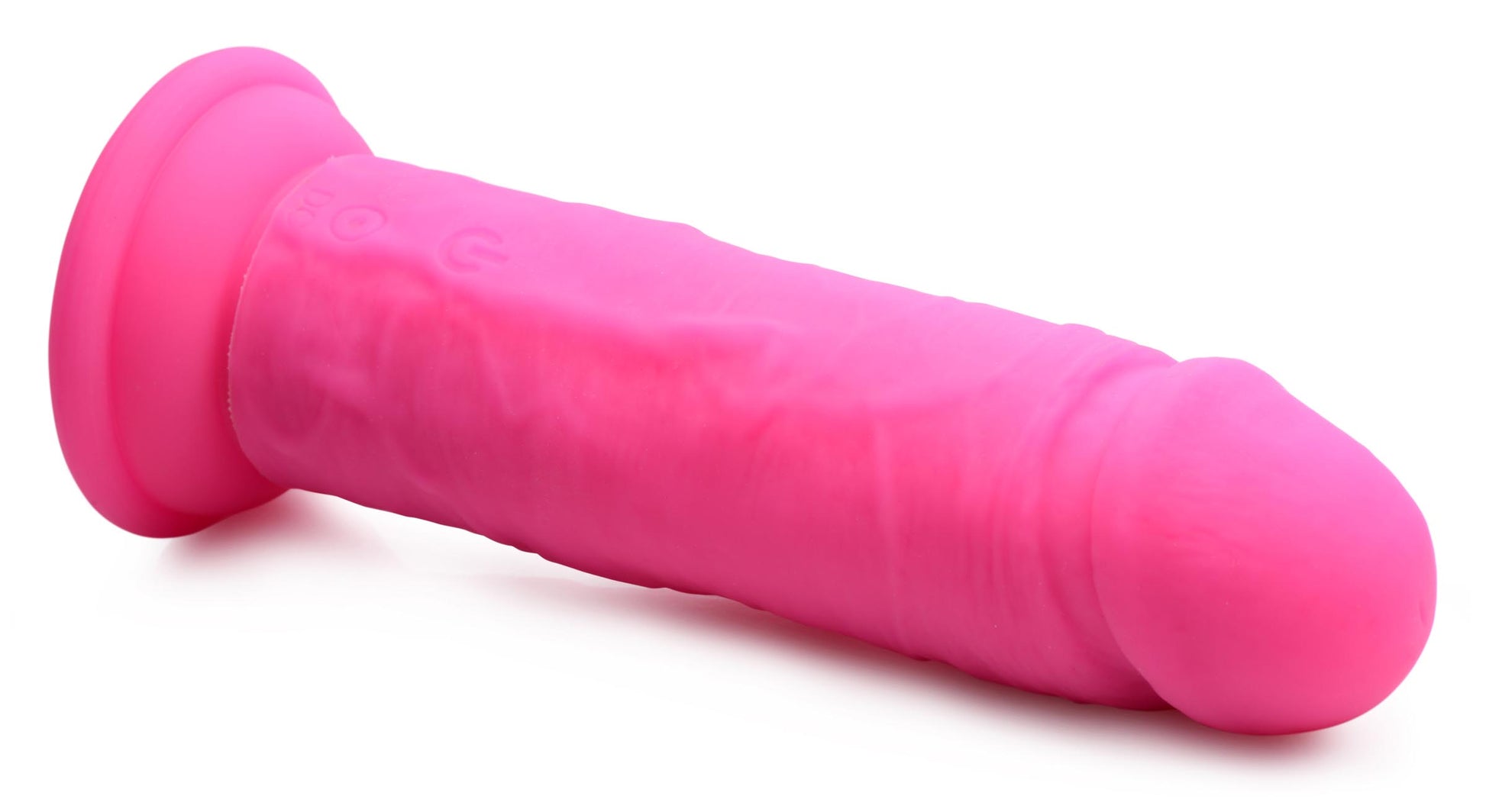 Power Player 28X Vibrating Silicone Dildo with Remote - Pink - UABDSM