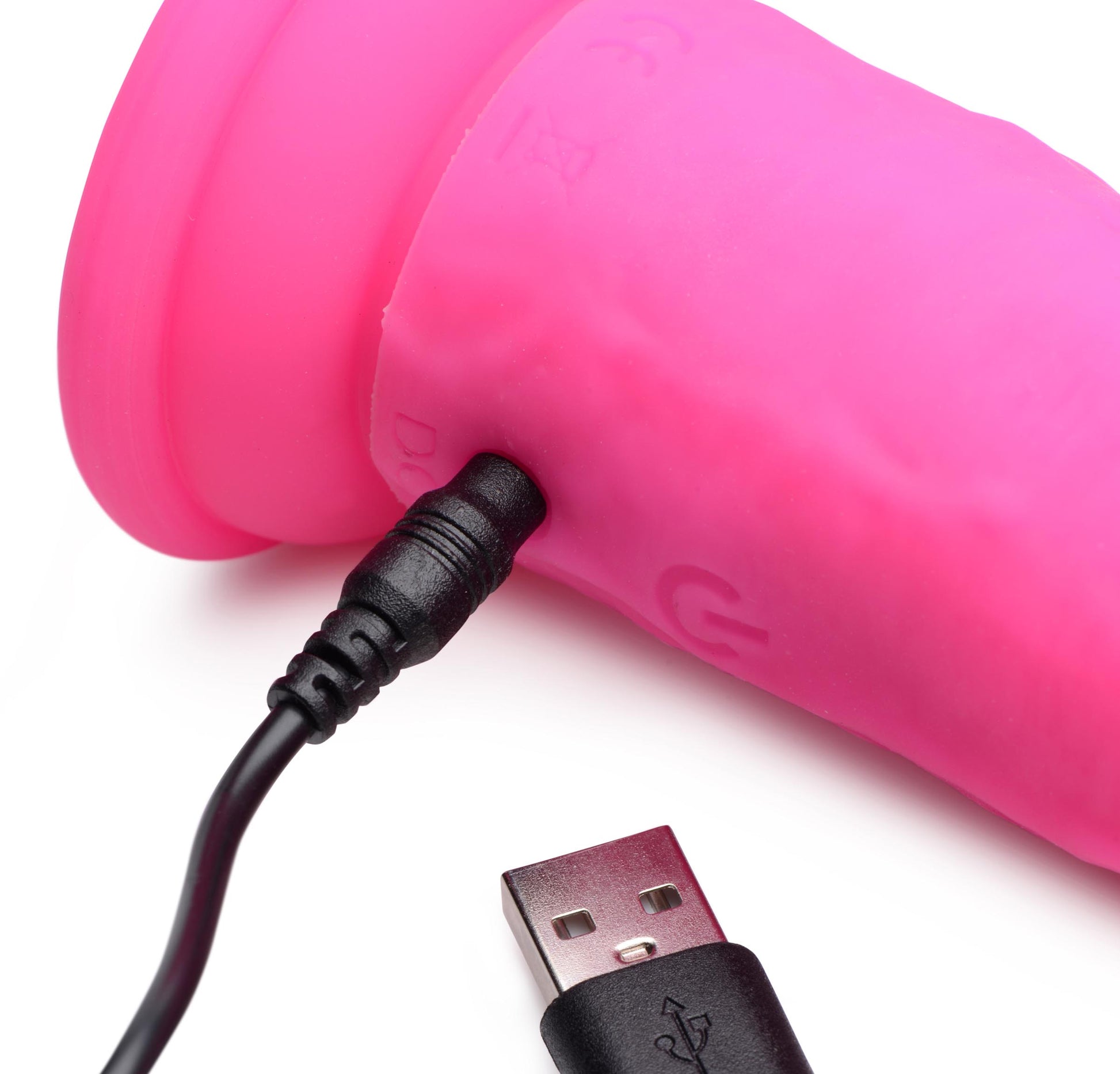 Power Player 28X Vibrating Silicone Dildo with Remote - Pink - UABDSM