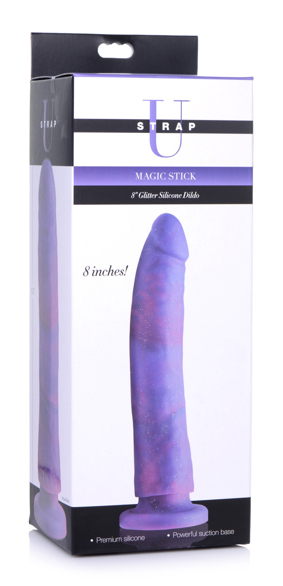 Magic Stick Glitter Silicone Dildo - 8 Inch - UABDSM