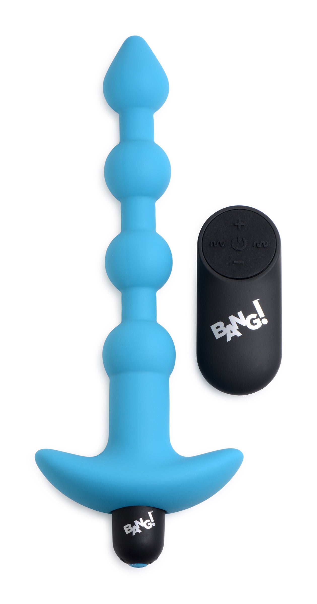 Remote Control Vibrating Silicone Anal Beads - Blue - UABDSM