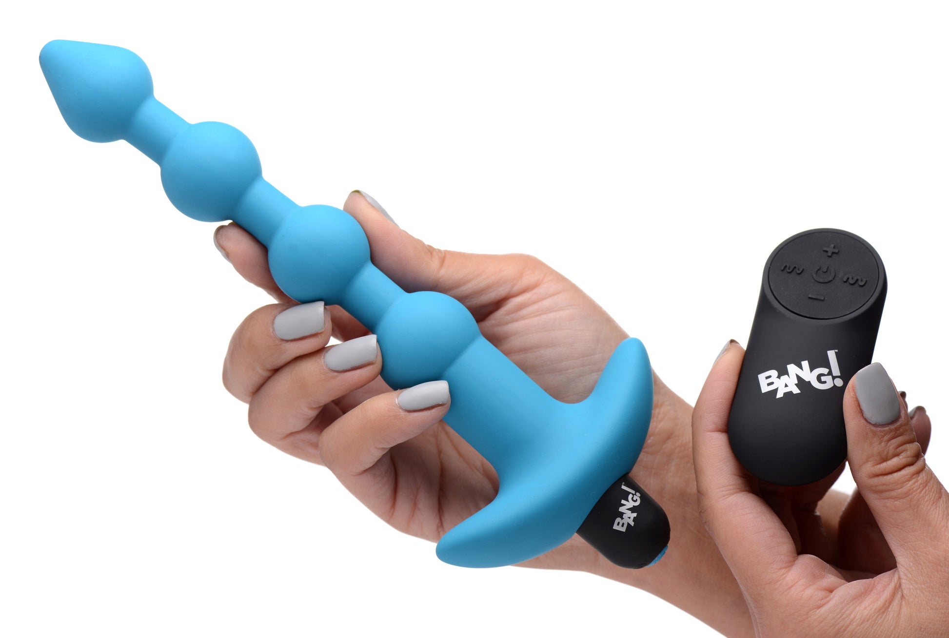 Remote Control Vibrating Silicone Anal Beads - Blue - UABDSM