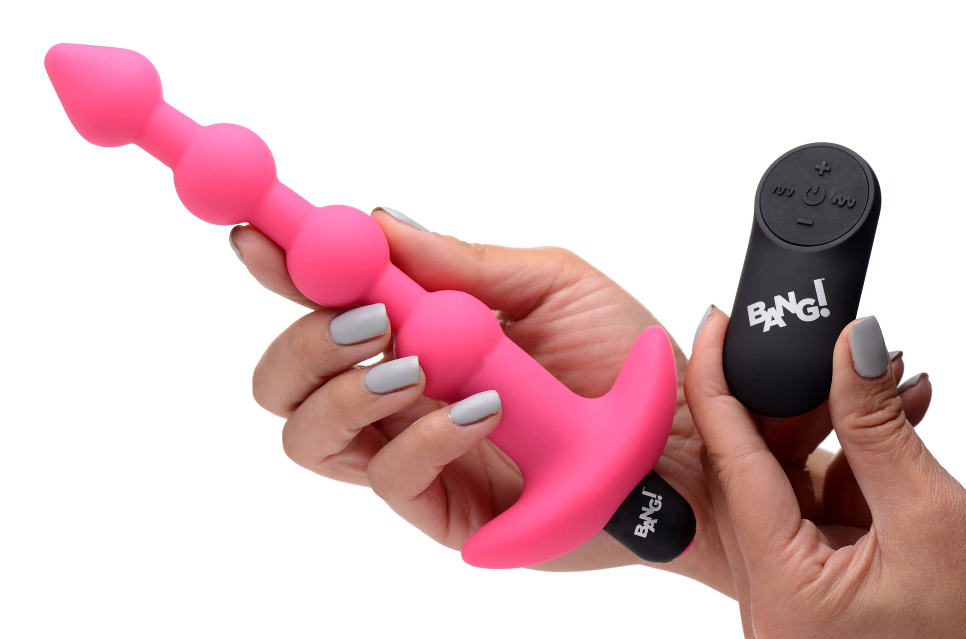 Remote Control Vibrating Silicone Anal Beads - Pink - UABDSM