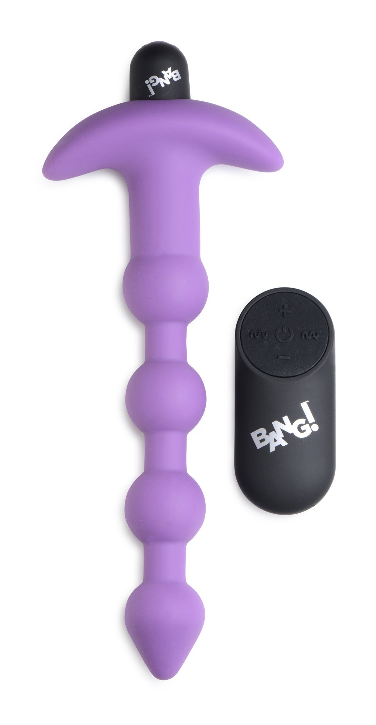 Remote Control Vibrating Silicone Anal Beads - Purple - UABDSM