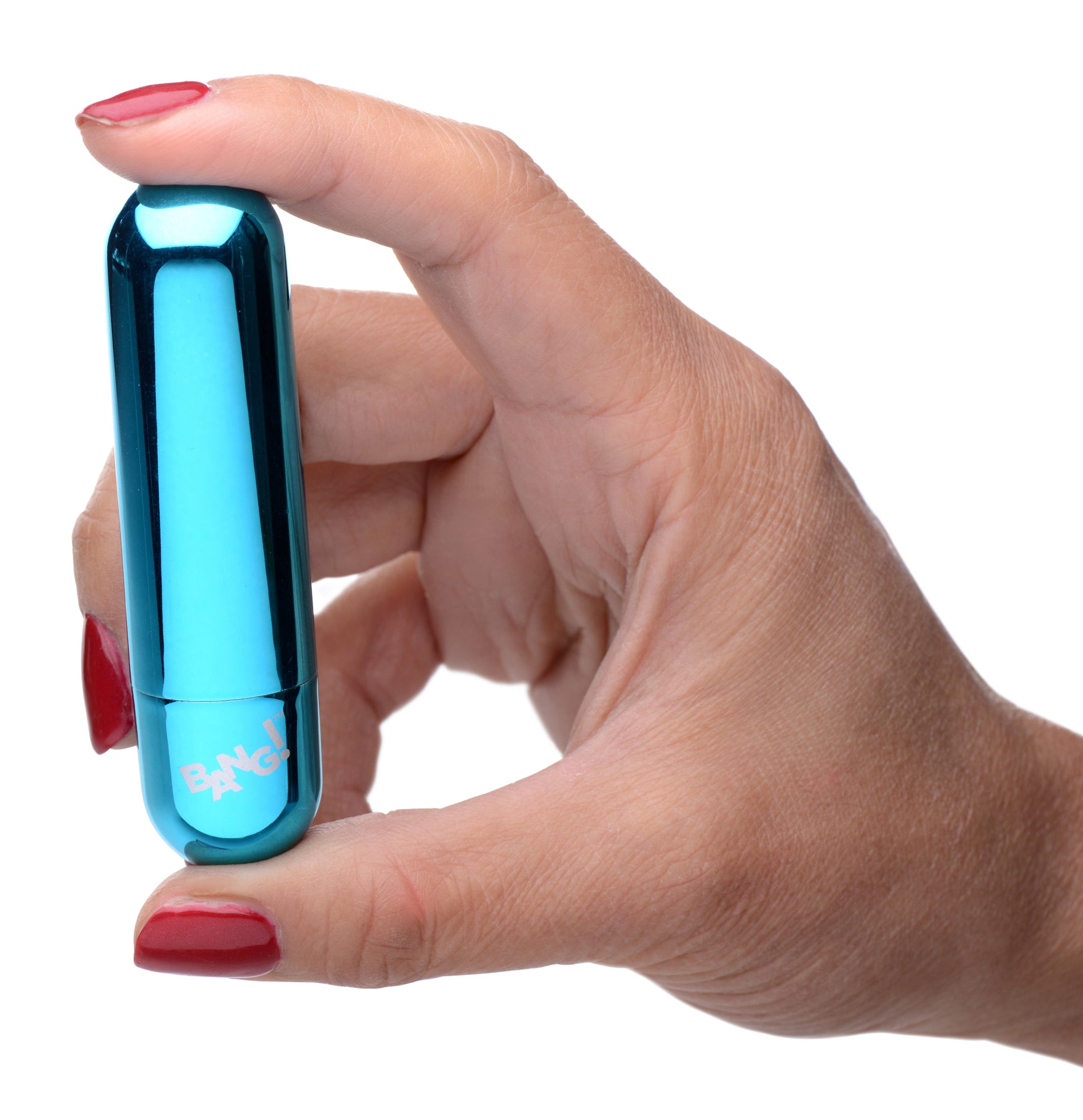 10X Rechargeable Vibrating Metallic Bullet - Blue - UABDSM