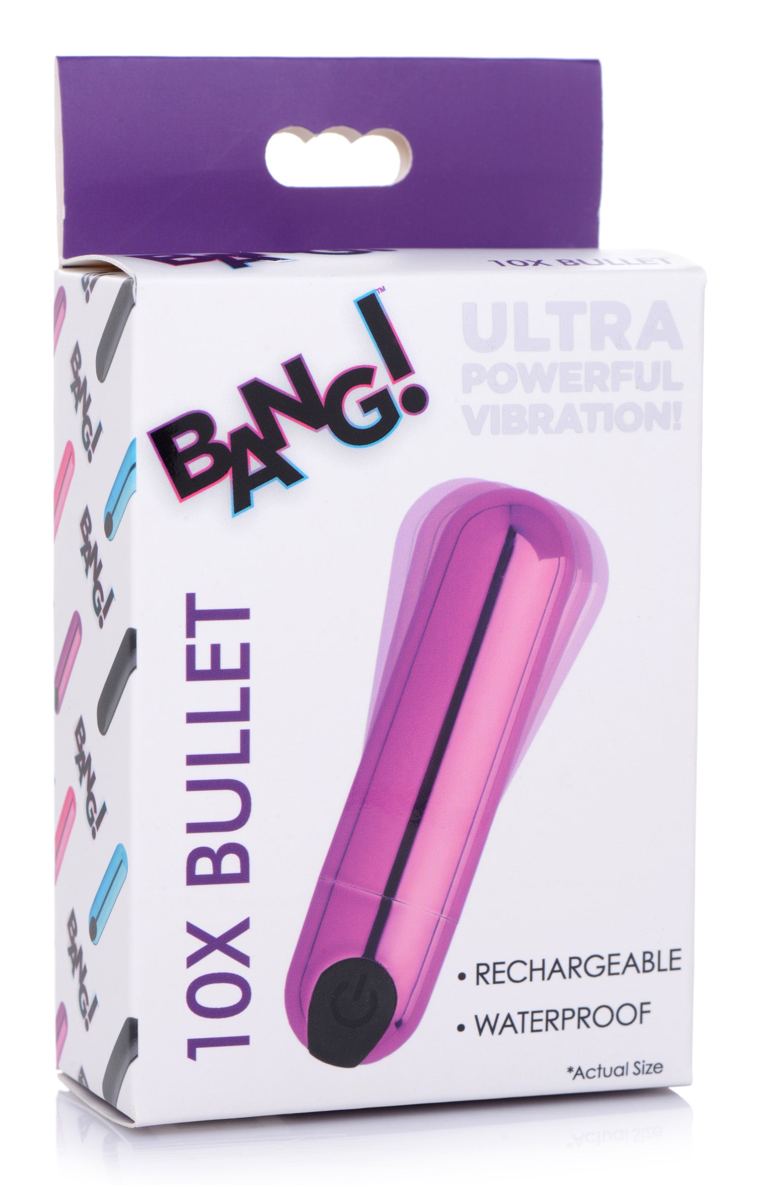 10X Rechargeable Vibrating Metallic Bullet - Purple - UABDSM