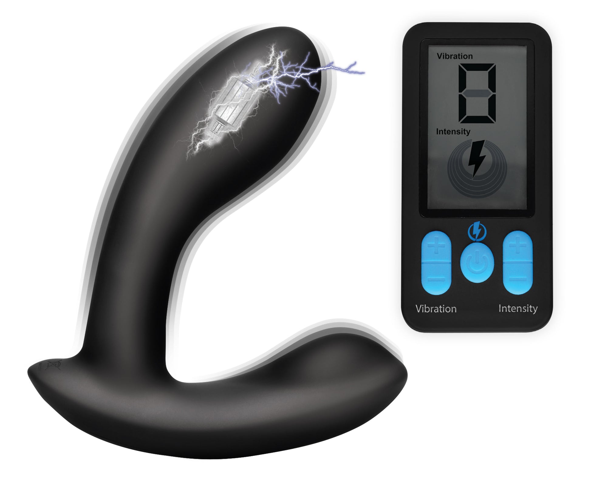 E-Stim Pro Silicone Vibrating Prostate Massager with Remote Control - UABDSM