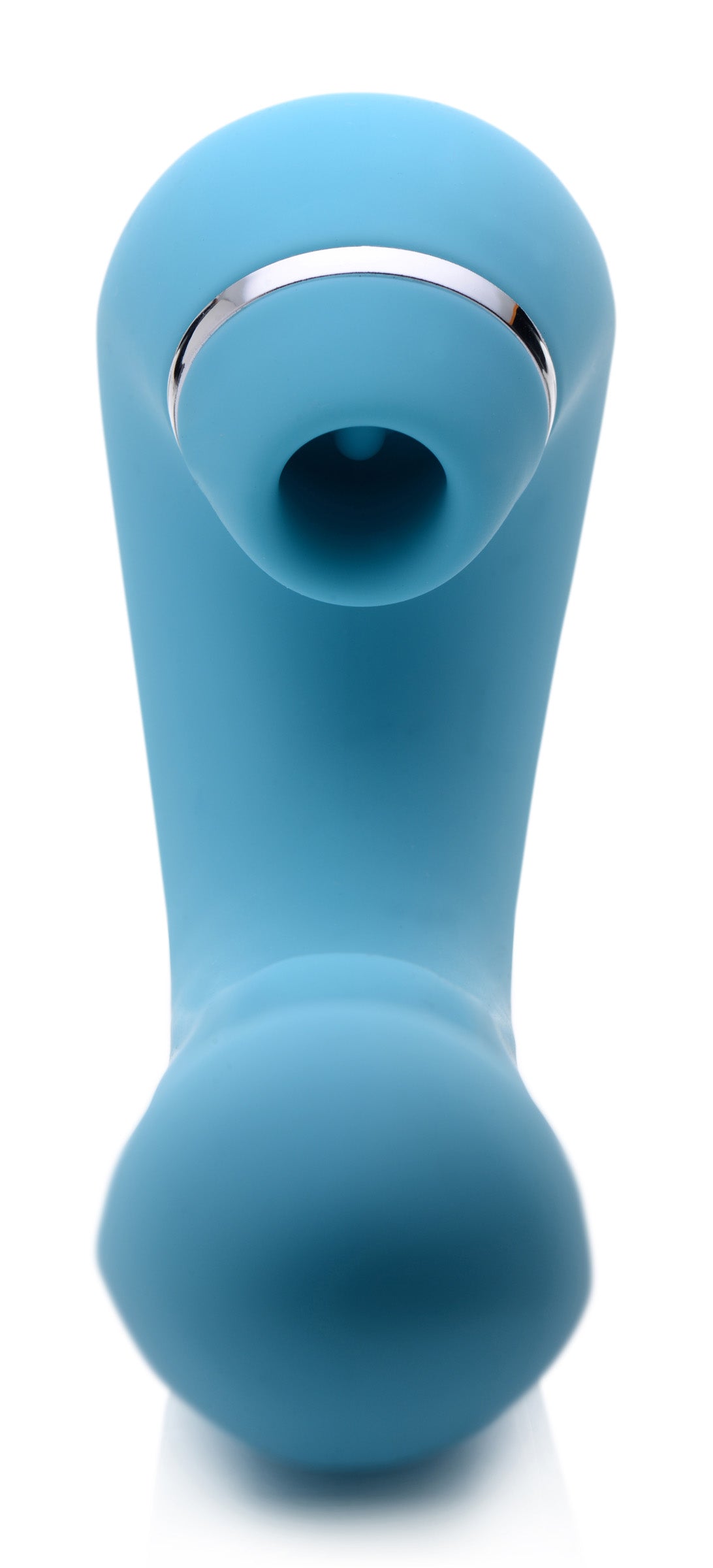 Shegasm 5 Star 10X Tapping G-Spot Silicone Vibrator with Suction - Teal - UABDSM