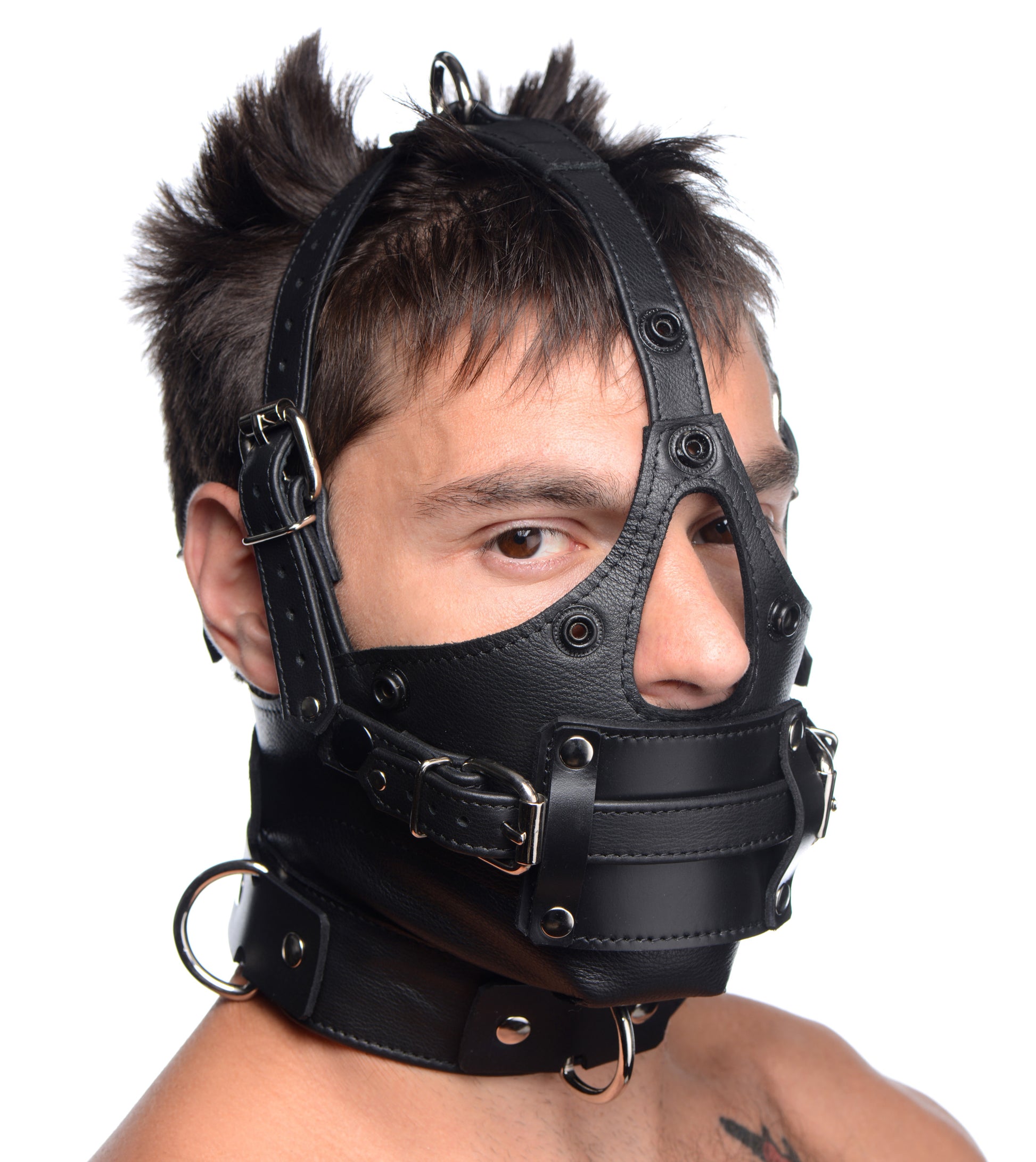 Leather Head Harness with Removeable Gag - UABDSM