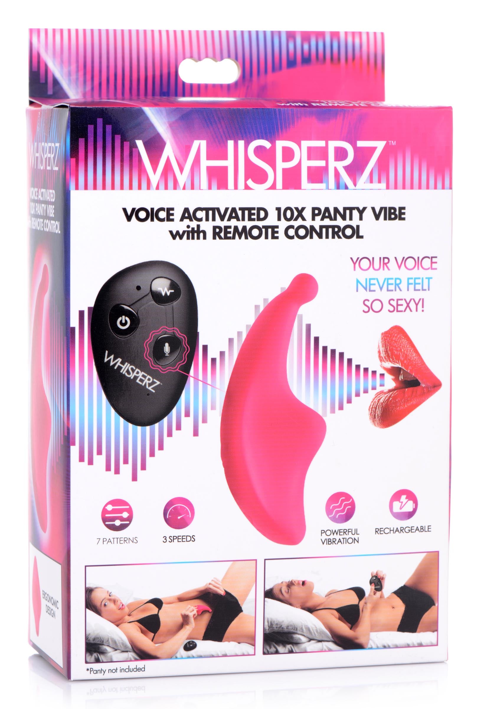 Voice Activated 10X Silicone Panty Vibrator with Remote Control - UABDSM