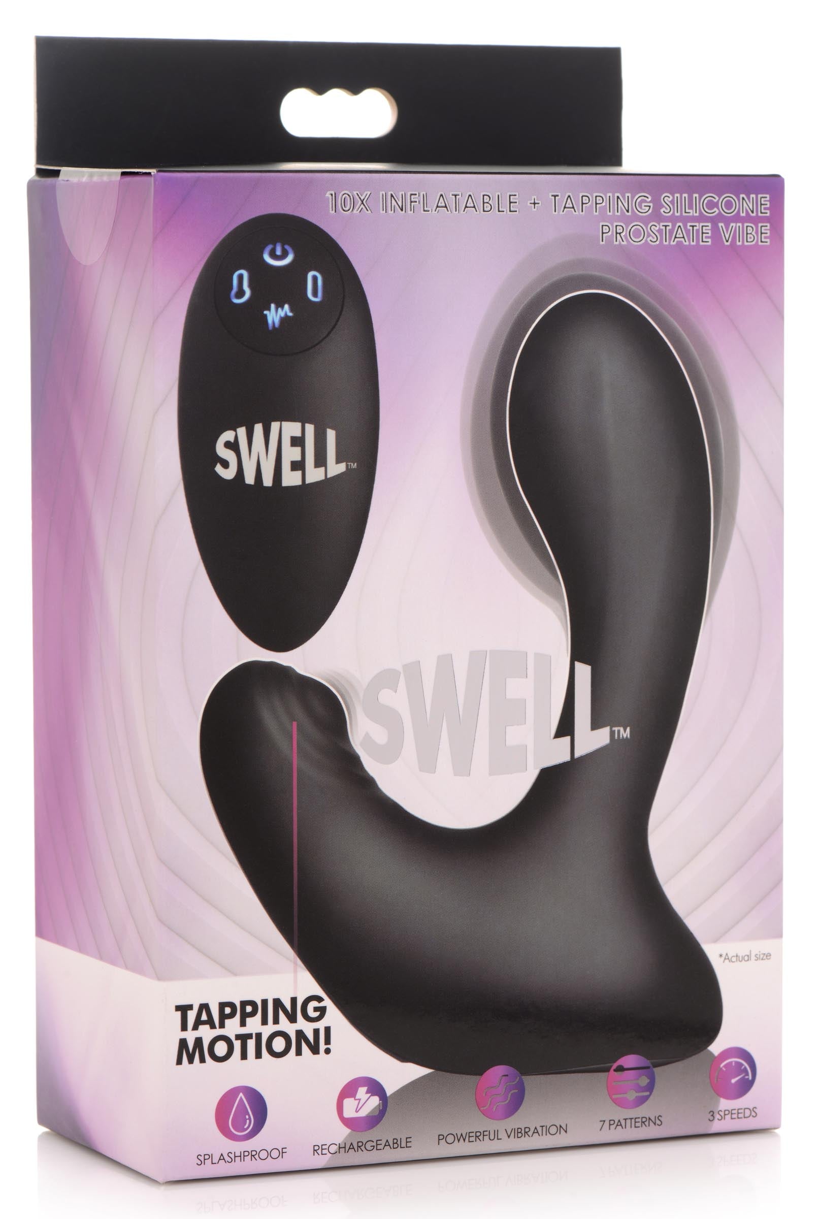 10X Inflatable and Tapping Silicone Prostate Vibrator - UABDSM