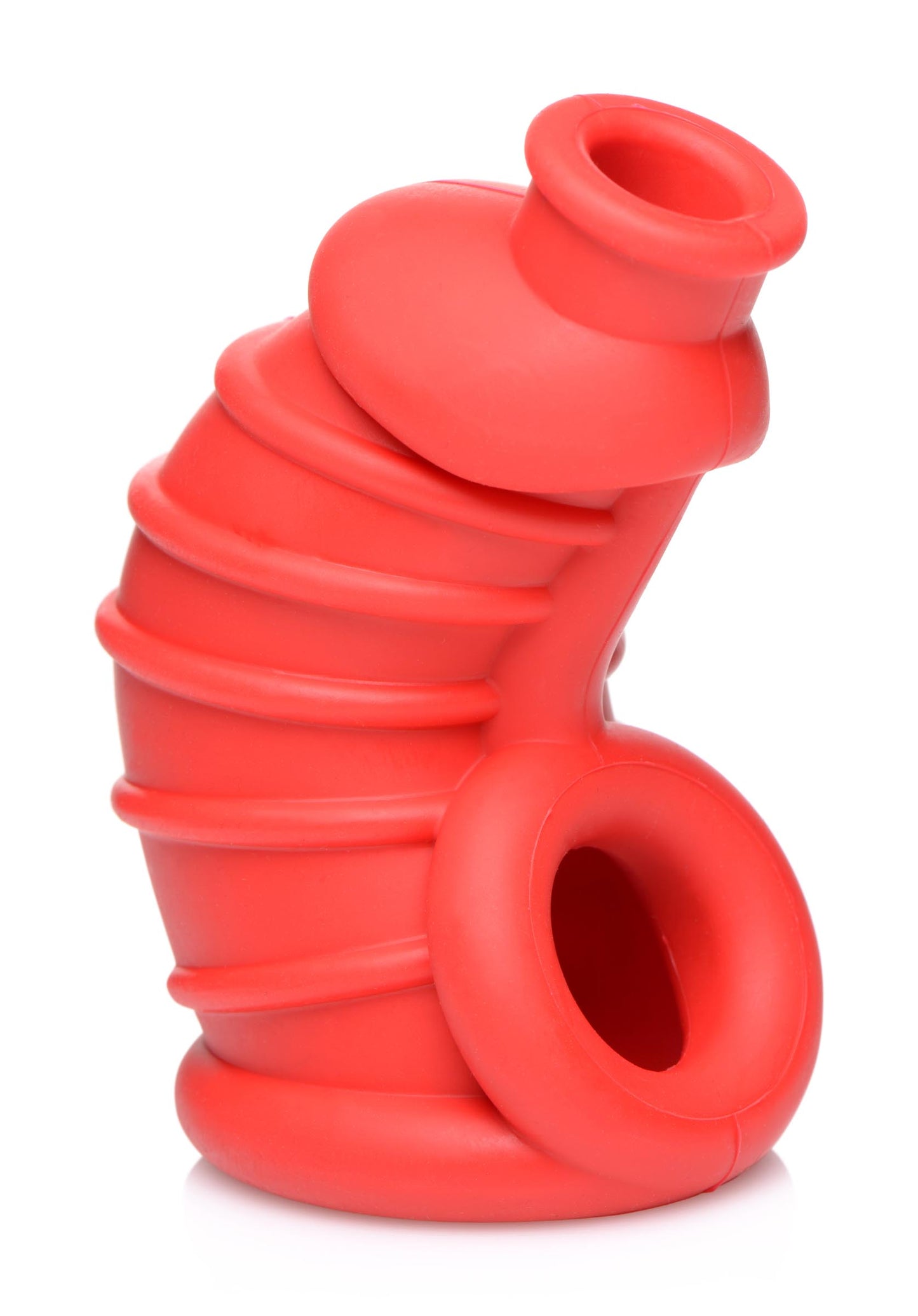 Red Chamber Silicone Chastity Cage - UABDSM