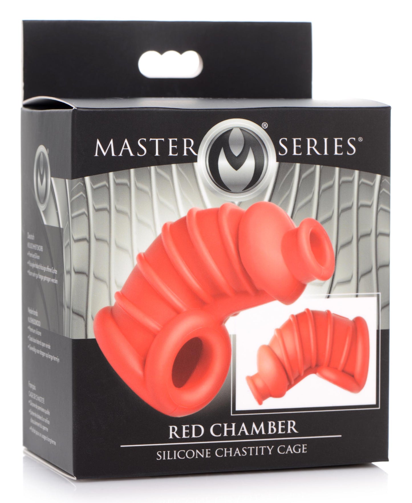 Red Chamber Silicone Chastity Cage - UABDSM