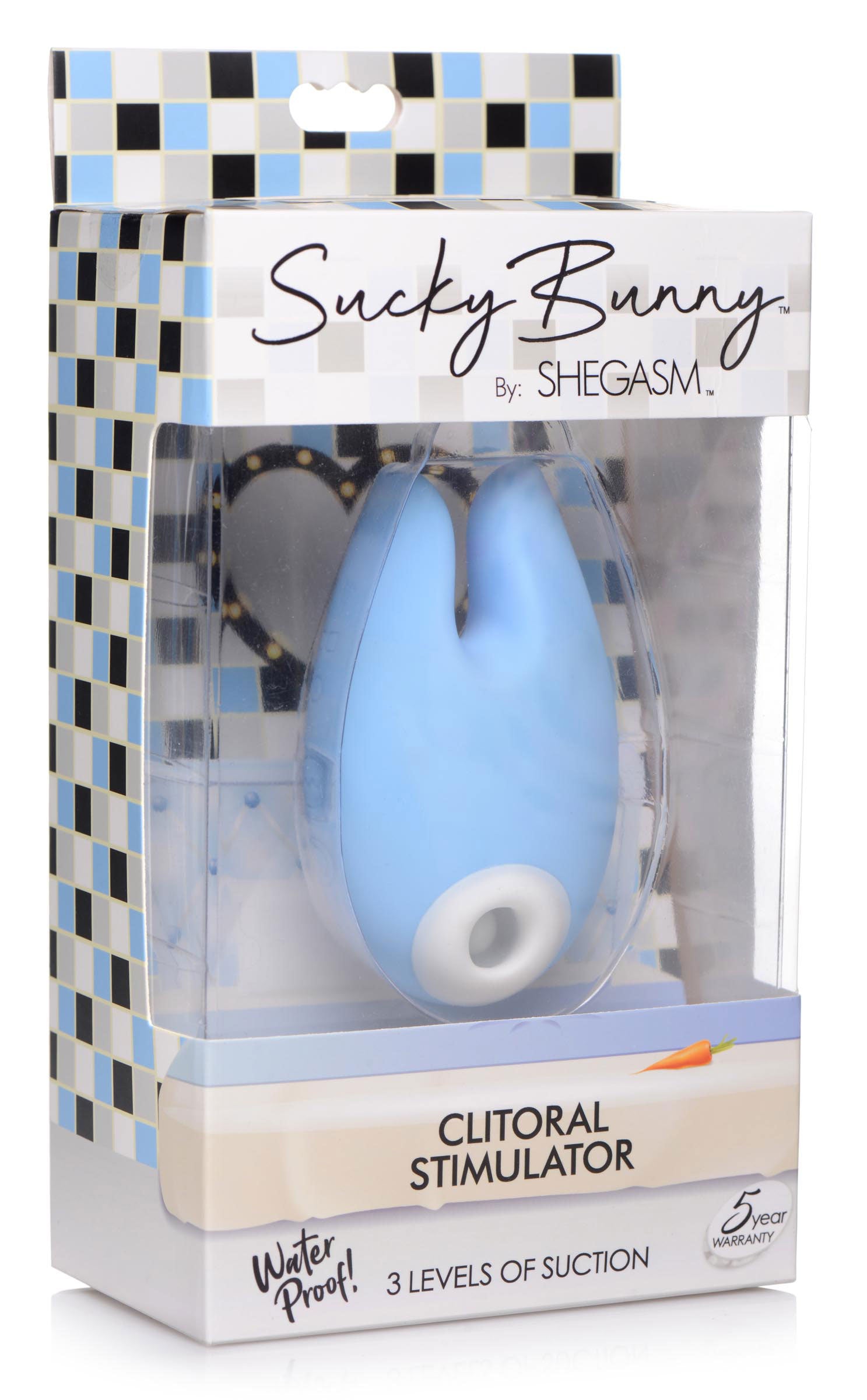 Sucky Bunny Silicone Clitoral  Stimulator - Blue - UABDSM