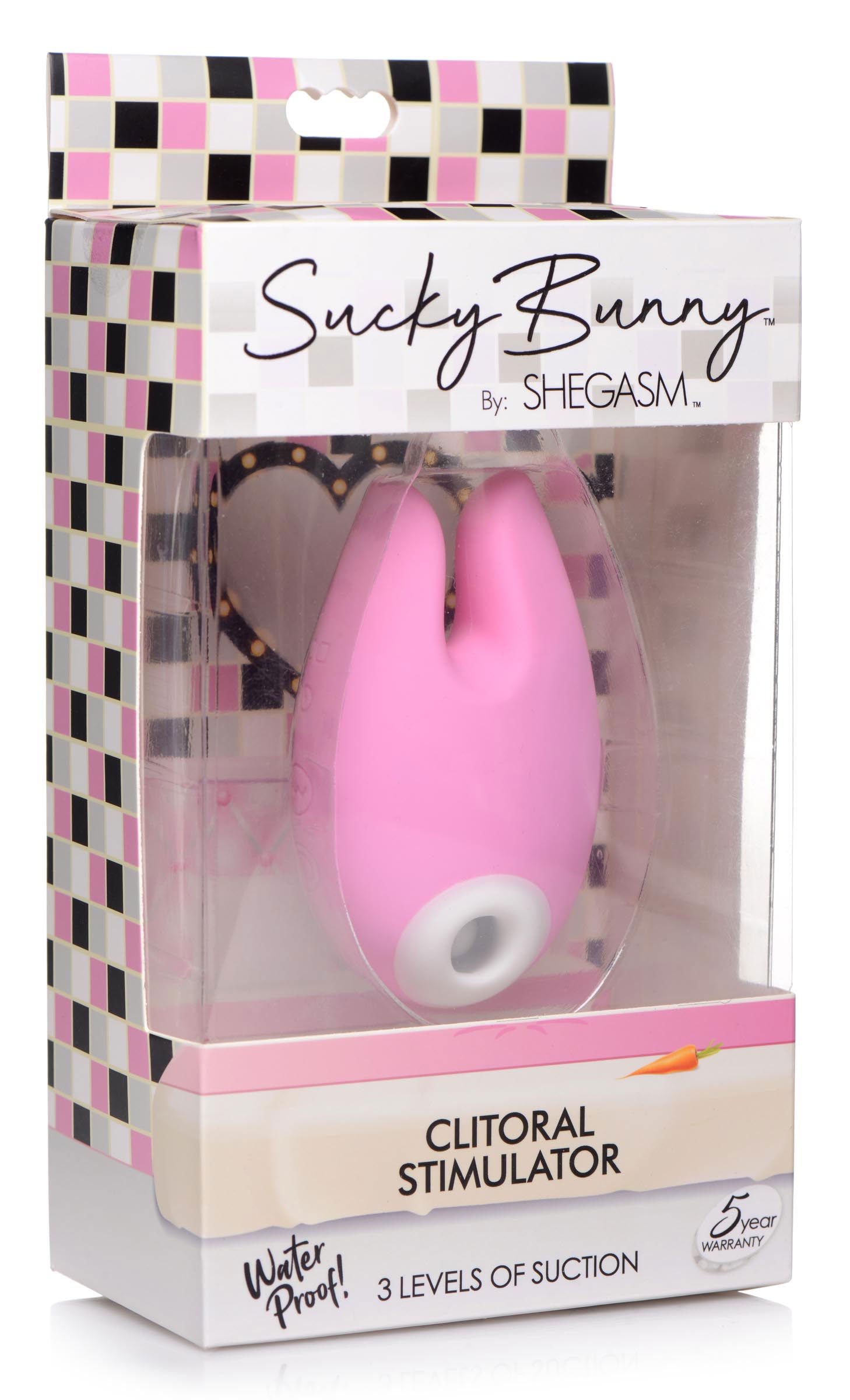 Sucky Bunny Silicone Clitoral  Stimulator - Pink - UABDSM