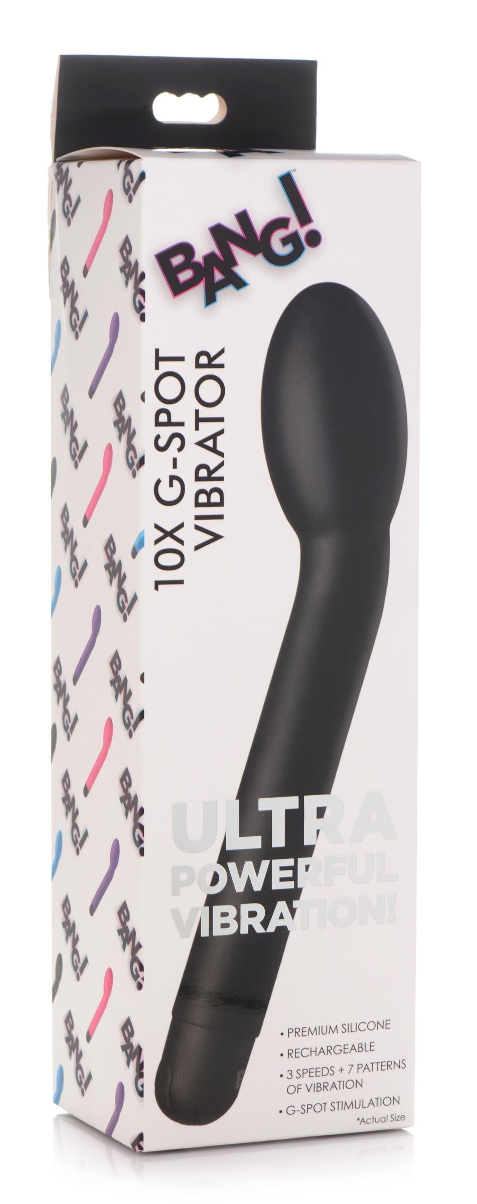 10X Silicone G-Spot Vibrator - Black - UABDSM