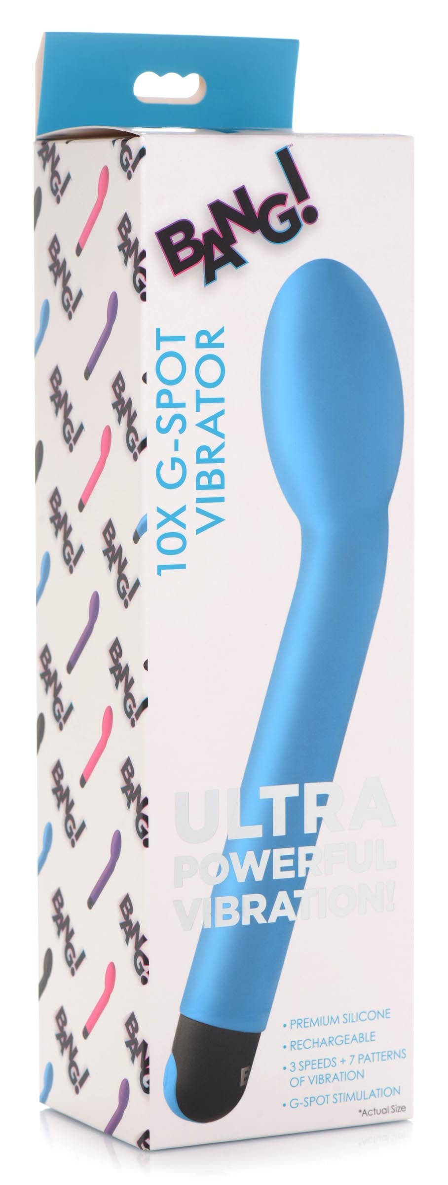 10X Silicone G-Spot Vibrator - Blue - UABDSM