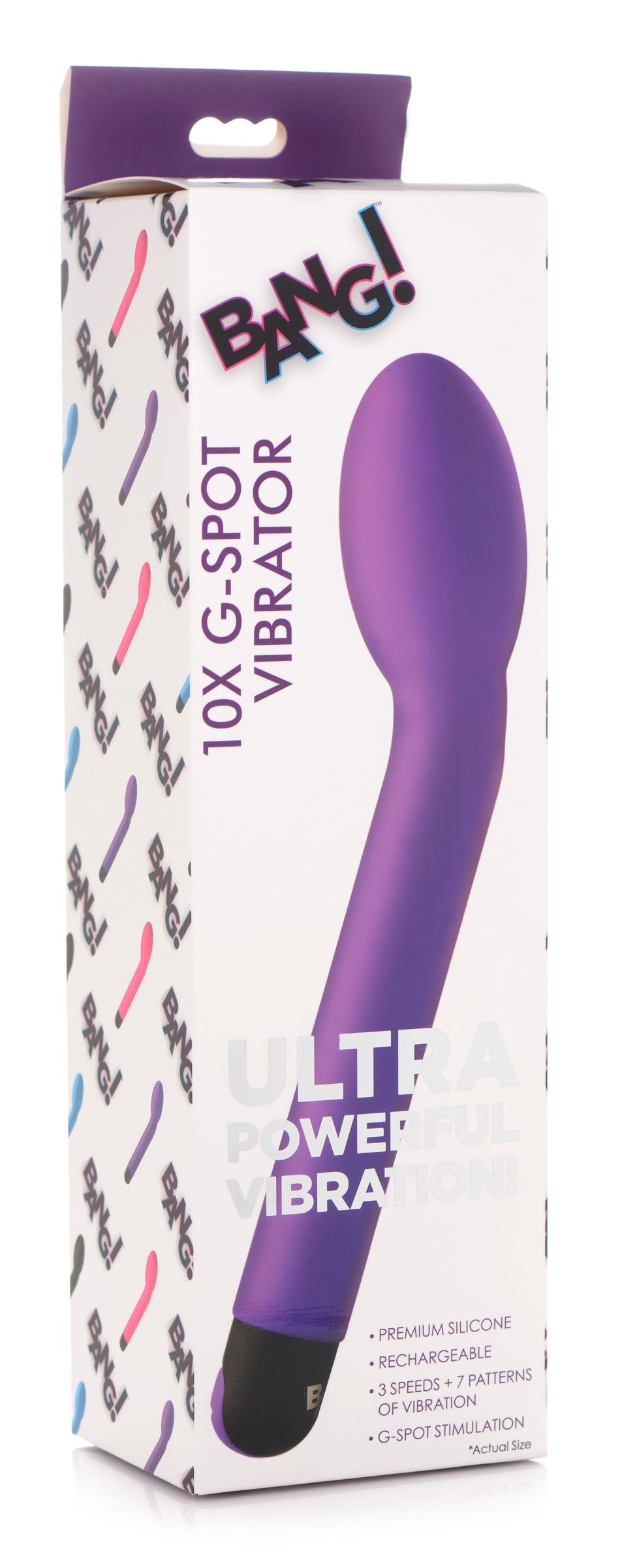 10X Silicone G-Spot Vibrator - Purple - UABDSM