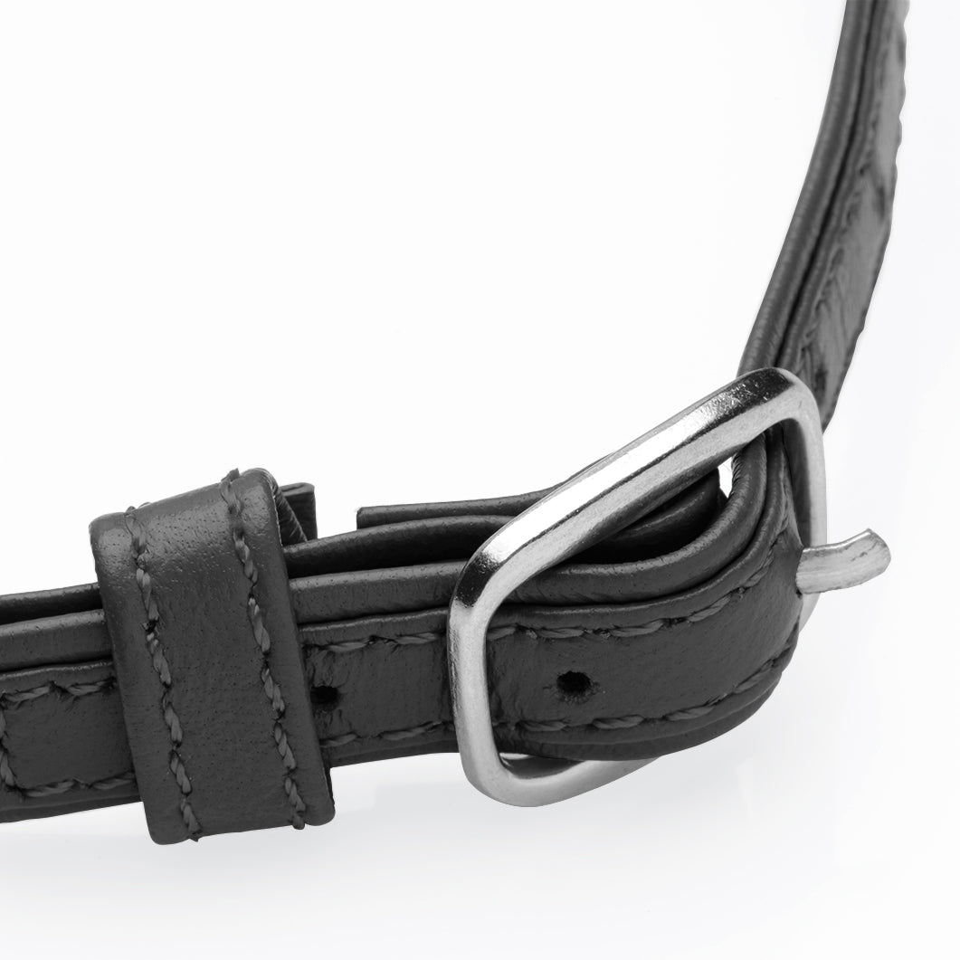 Sex Pet Leather Choker with Silver Ring - UABDSM