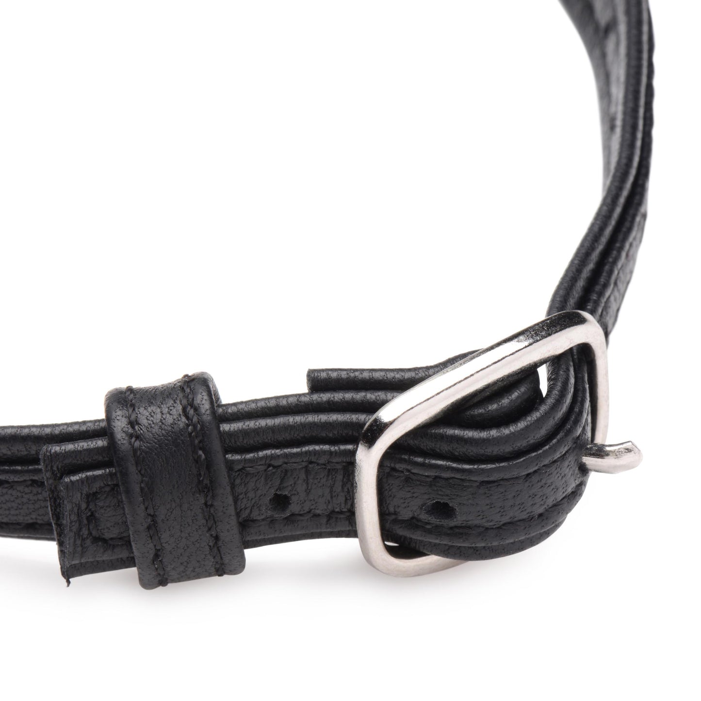 Heart Lock Leather Choker with Lock and Key - Black - UABDSM