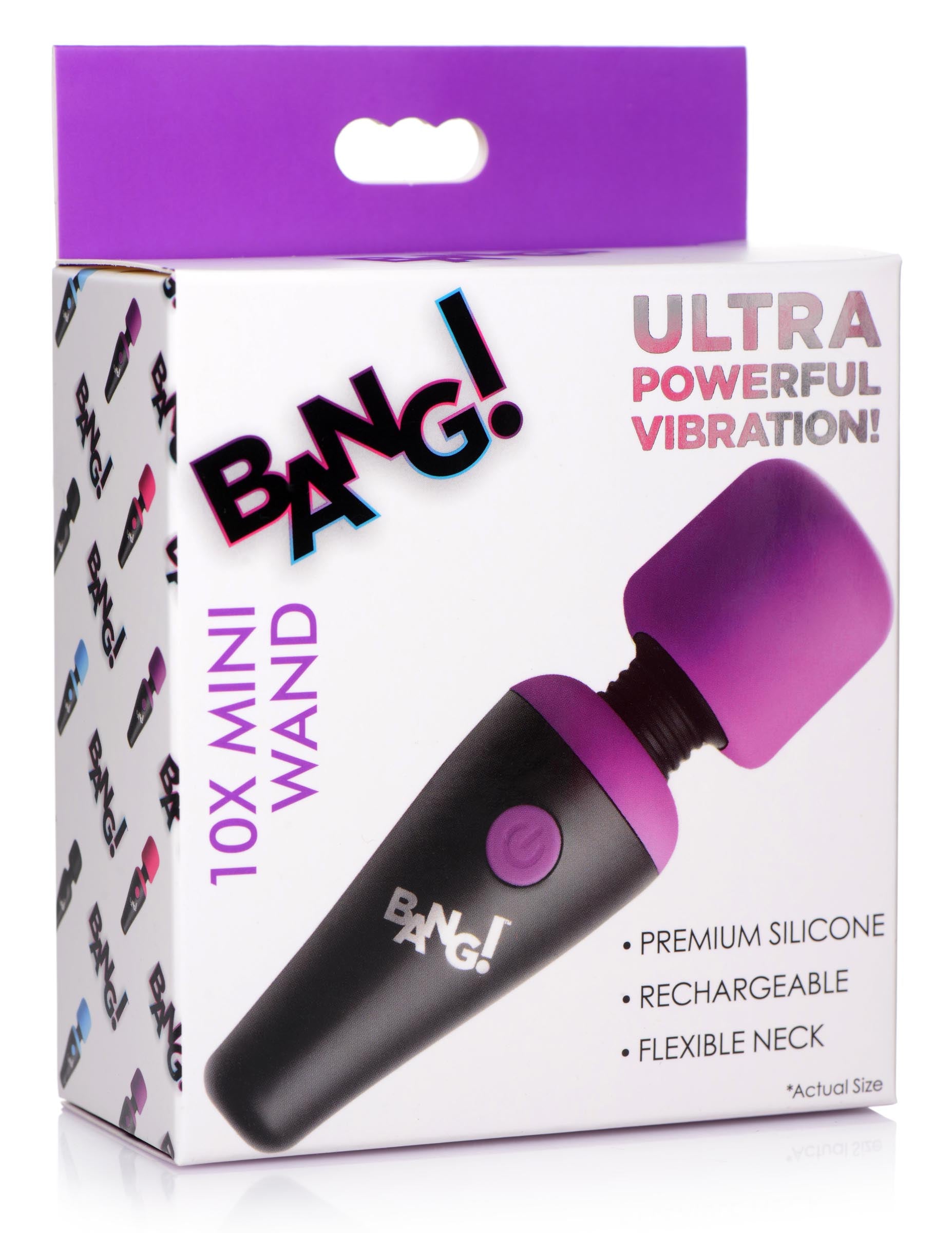 10X Ultra Powerful Silicone Mini Wand - Purple - UABDSM