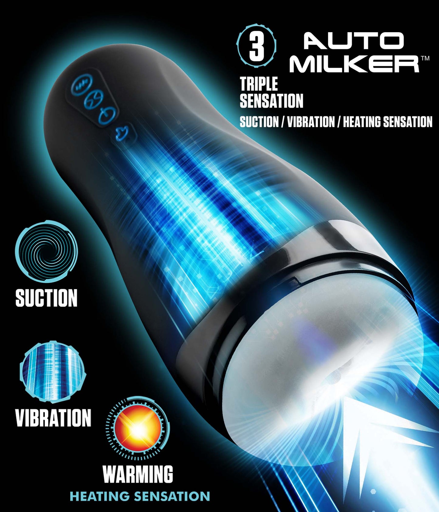 Auto Milker 15X Sucking Masturbator - UABDSM