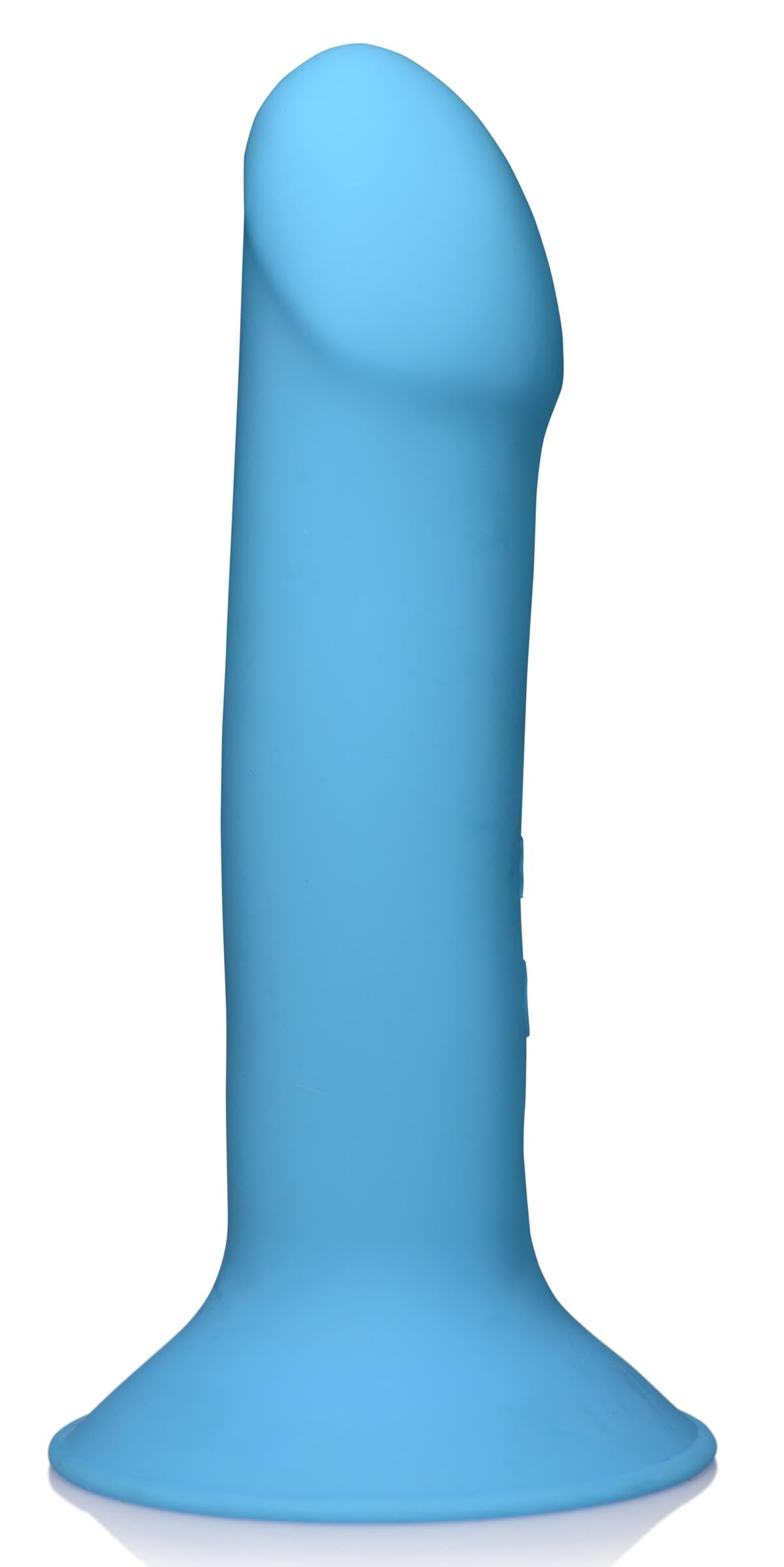 10X Squeezable Vibrating Dildo - Blue - UABDSM