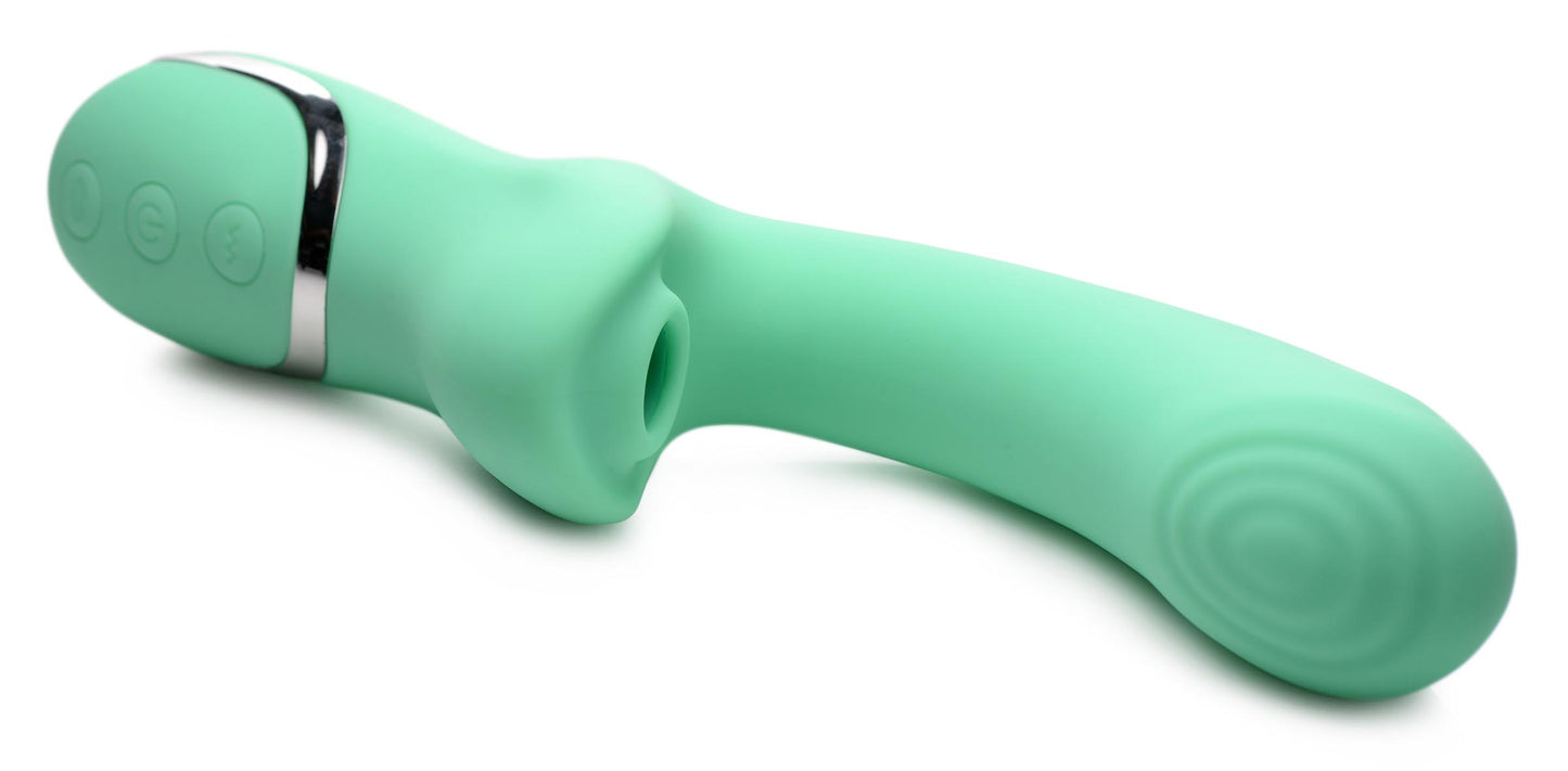 10X Minty Air-Stim Silicone Rabbit Vibrator - UABDSM