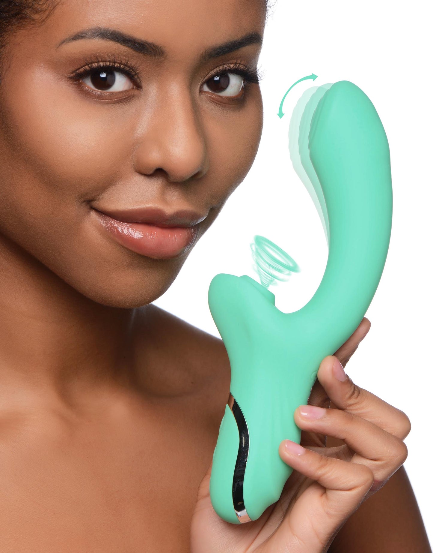 10X Minty Air-Stim Silicone Rabbit Vibrator - UABDSM