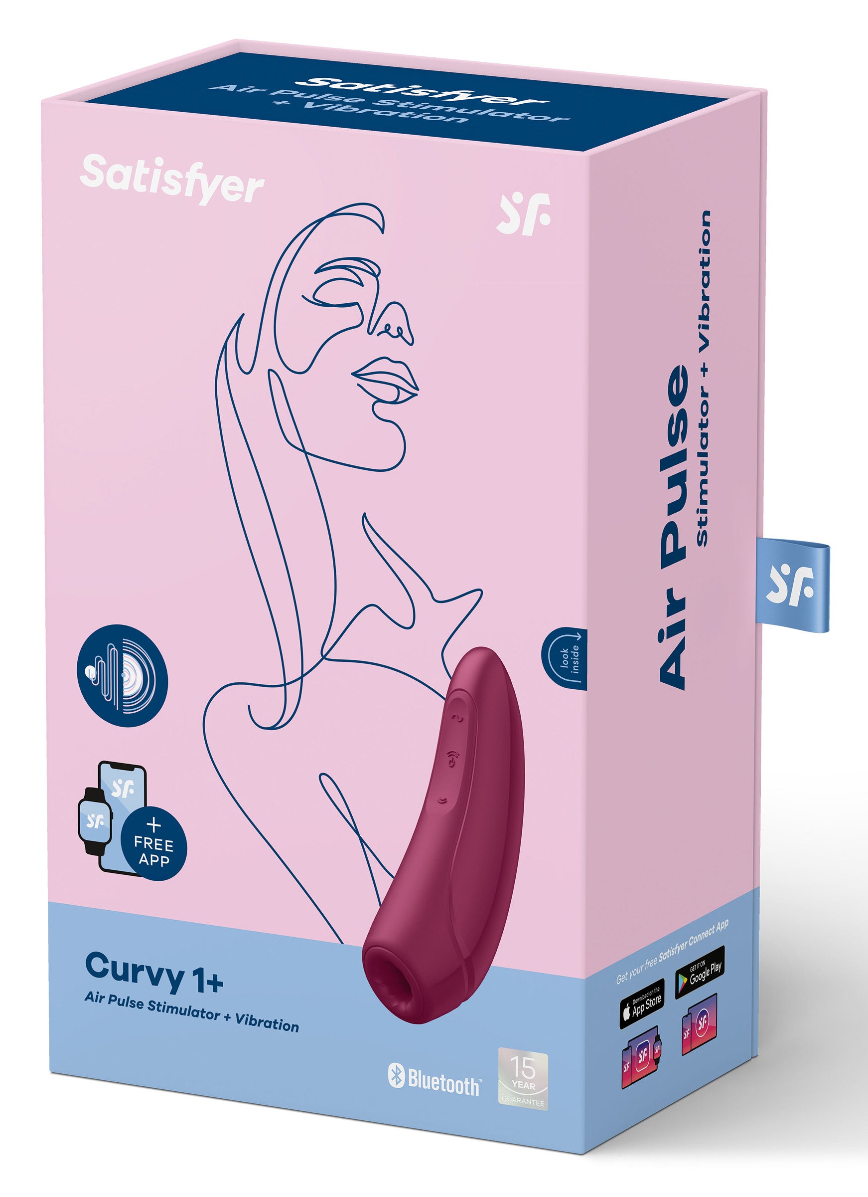 Satisfyer Curvy 1 Plus Air Pulse Stimulator and Vibrator - UABDSM