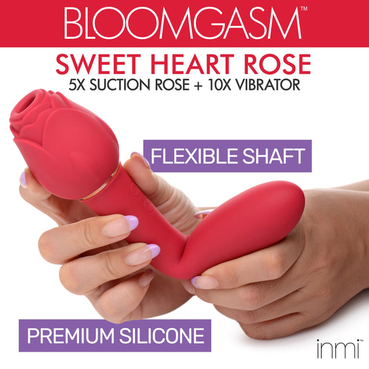 Bloomgasm Sweet Heart Rose Clit Suction Vibrator - UABDSM