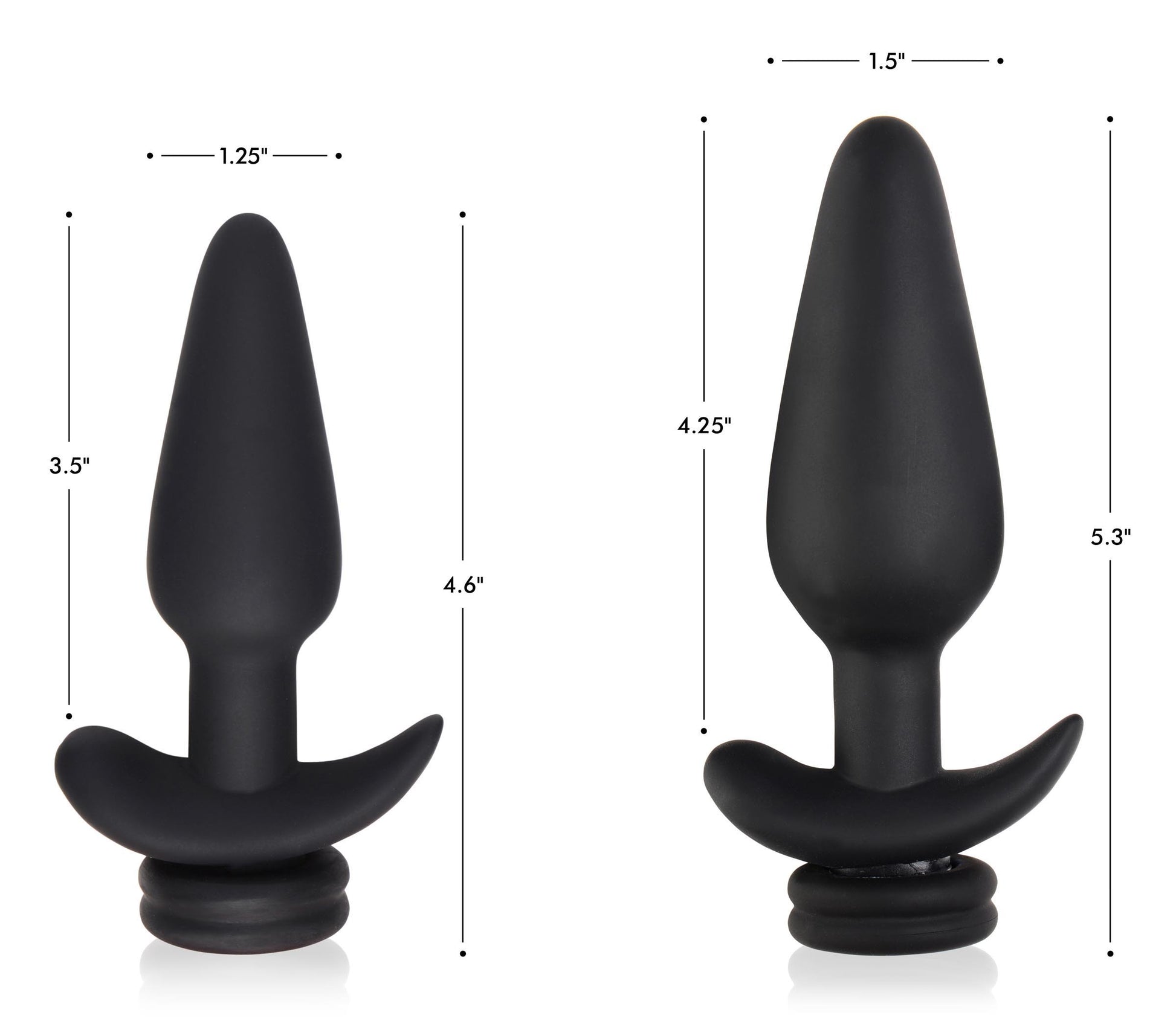 Interchangeable 10X Vibrating Silicone Anal Plug with Remote - Large - UABDSM