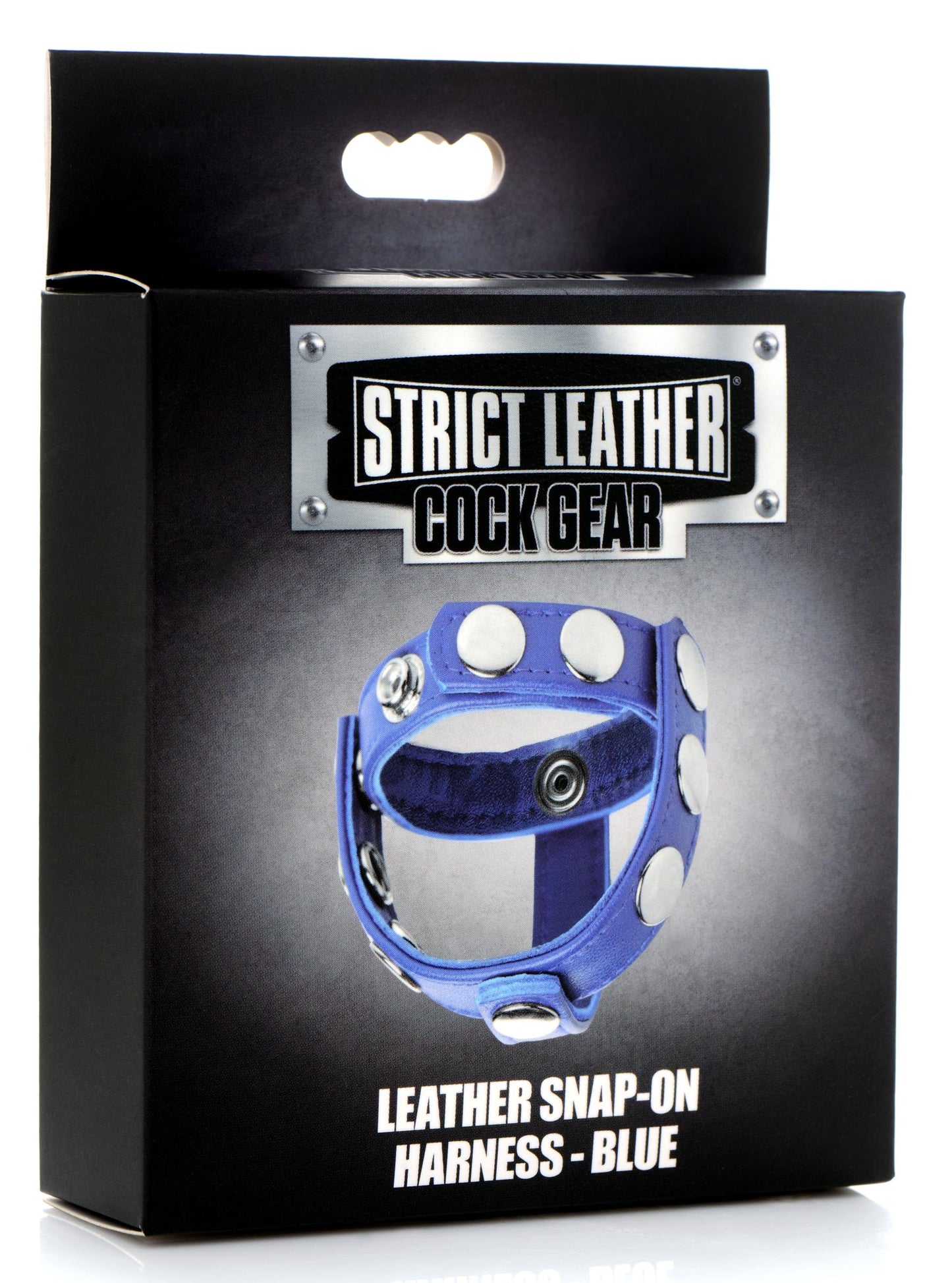 Leather Snap-on Cock Harness - Blue - UABDSM