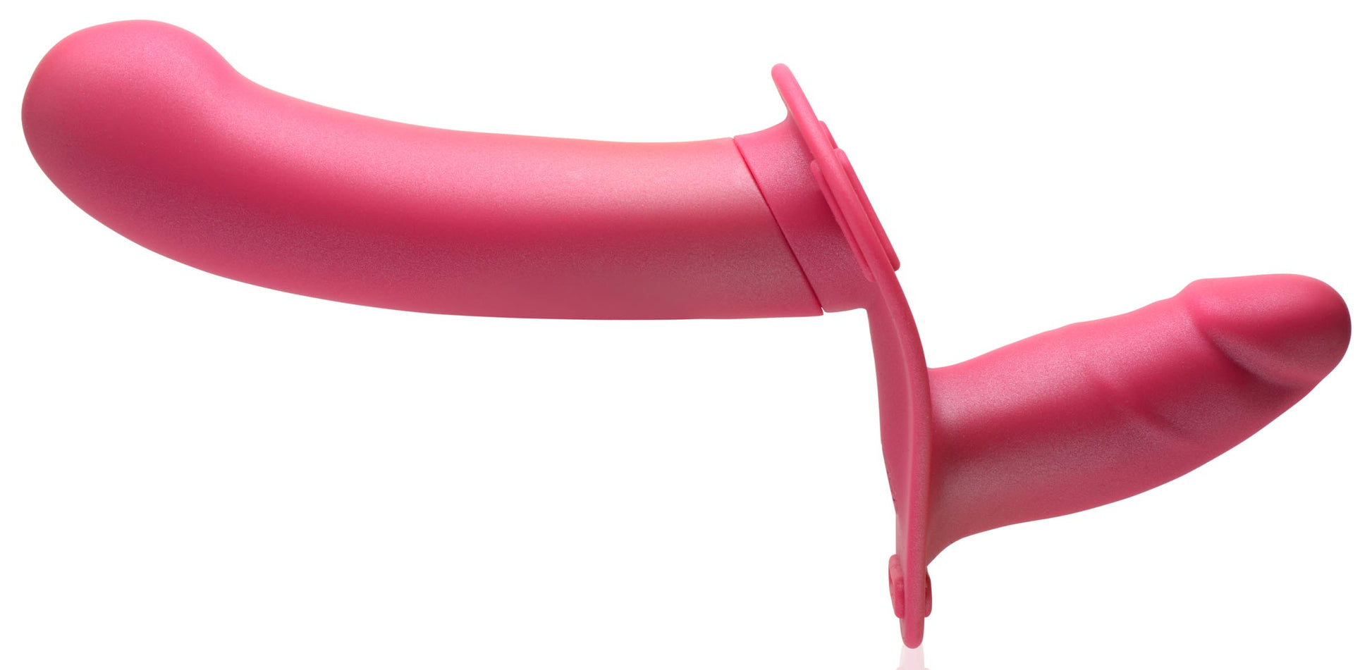 28X Double Diva 1.5 Inch Double Dildo with Harness and Remote Control - Pink - UABDSM