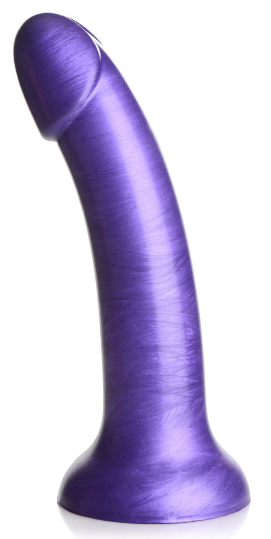 7 Inch Metallic Silicone Dildo - Purple - UABDSM
