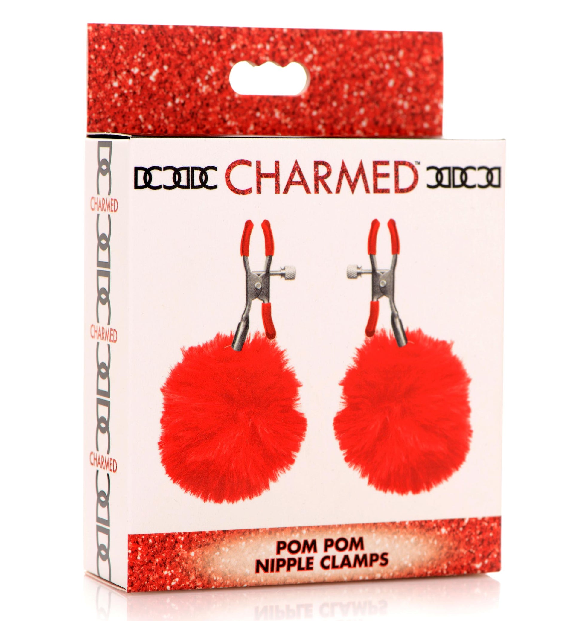 Pom Pom Nipple Clamps - Red - UABDSM