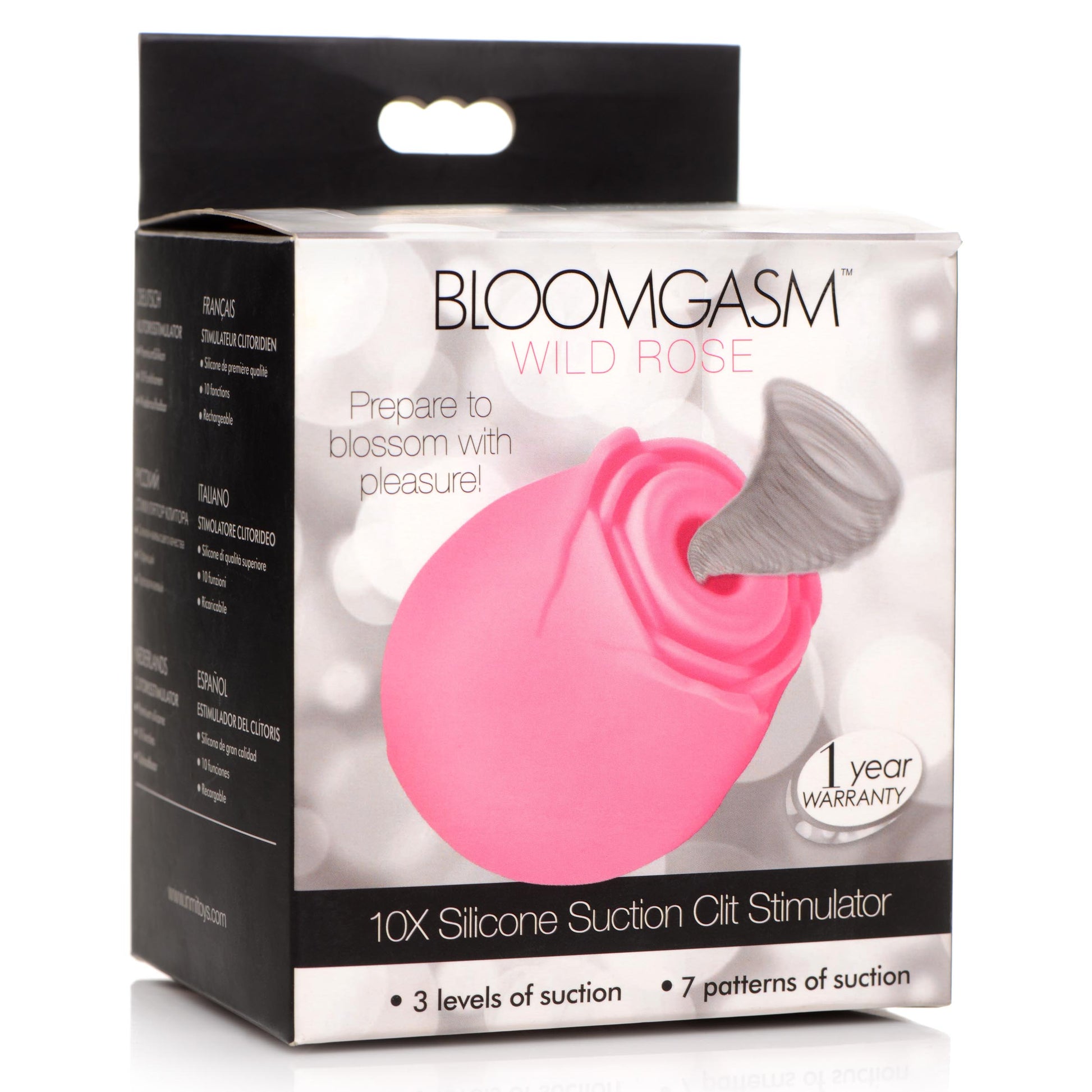 Bloomgasm Wild Rose 10X Suction Clit Stimulator - Pink - UABDSM