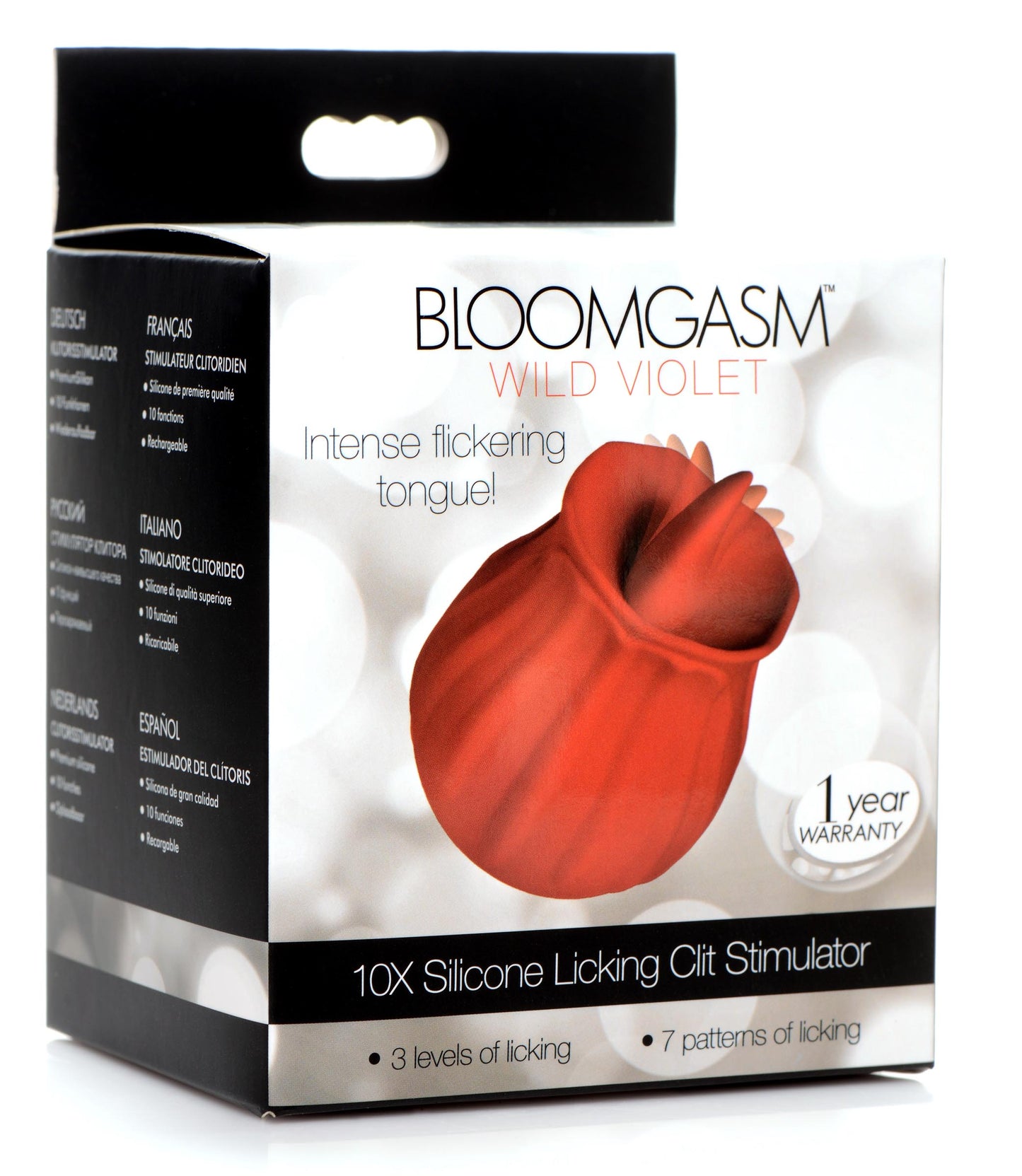 Bloomgasm Wild Violet 10X Silicone Clit Licking Stimulator - Red - UABDSM