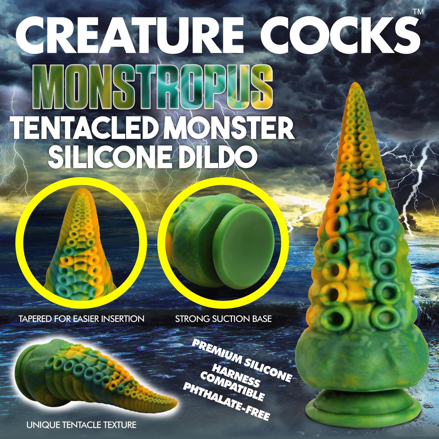 Monstropus Tentacled Monster Silicone Dildo - UABDSM