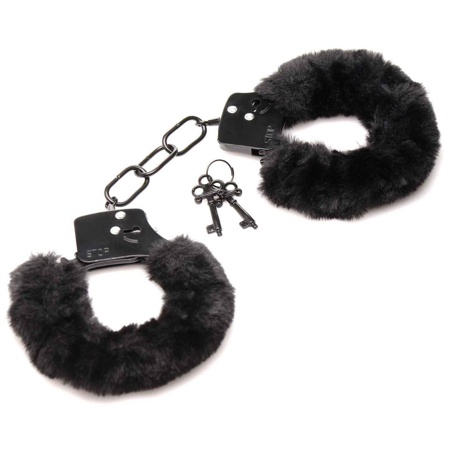 Cuffed In Fur Furry Handcuffs - Black - UABDSM