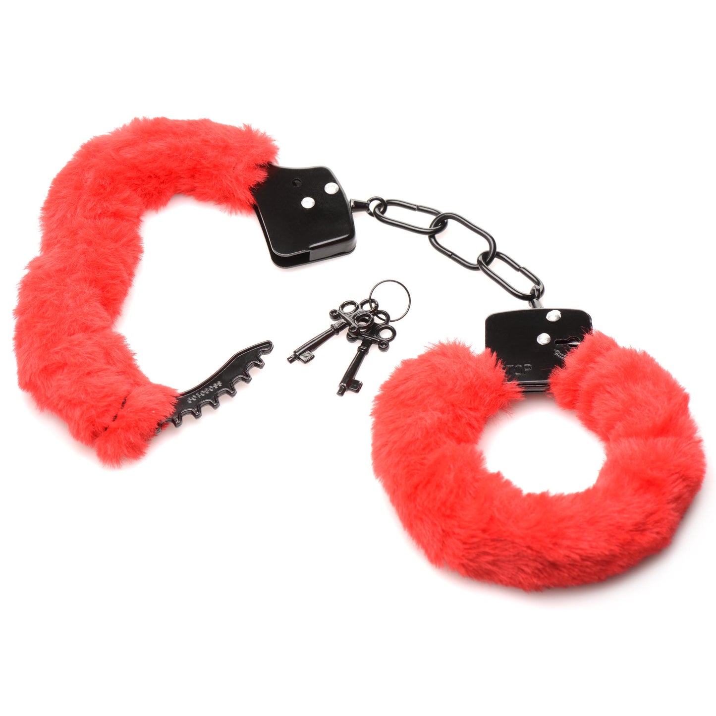 Cuffed In Fur Furry Handcuffs - Red - UABDSM