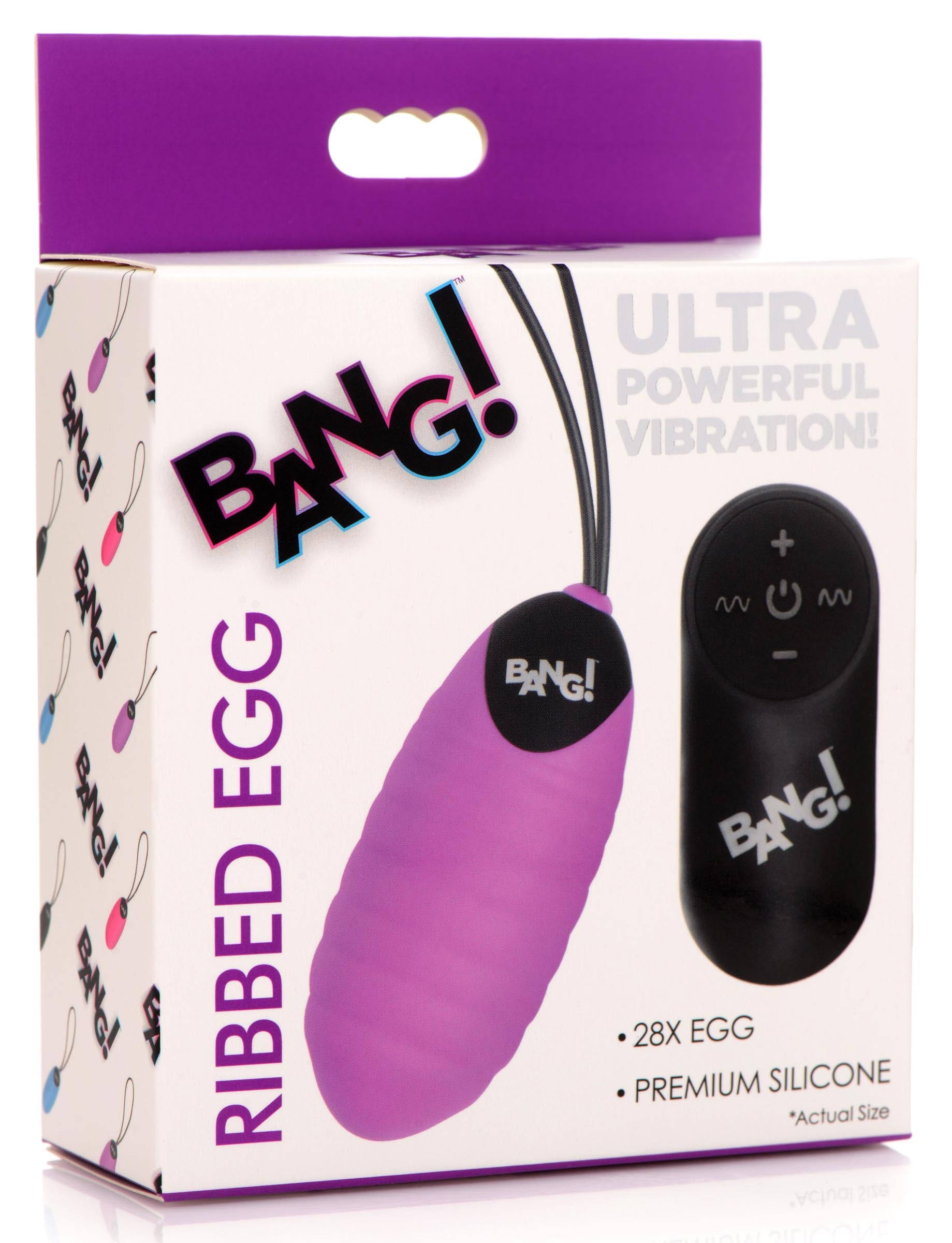 28X Ribbed Silicone Vibrating Egg with Remote Control - UABDSM