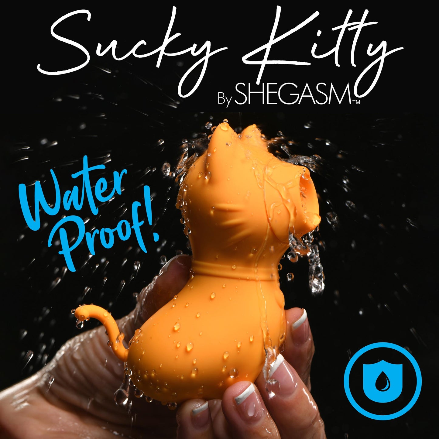 Sucky Kitty Silicone Clitoral Stimulator - Orange - UABDSM