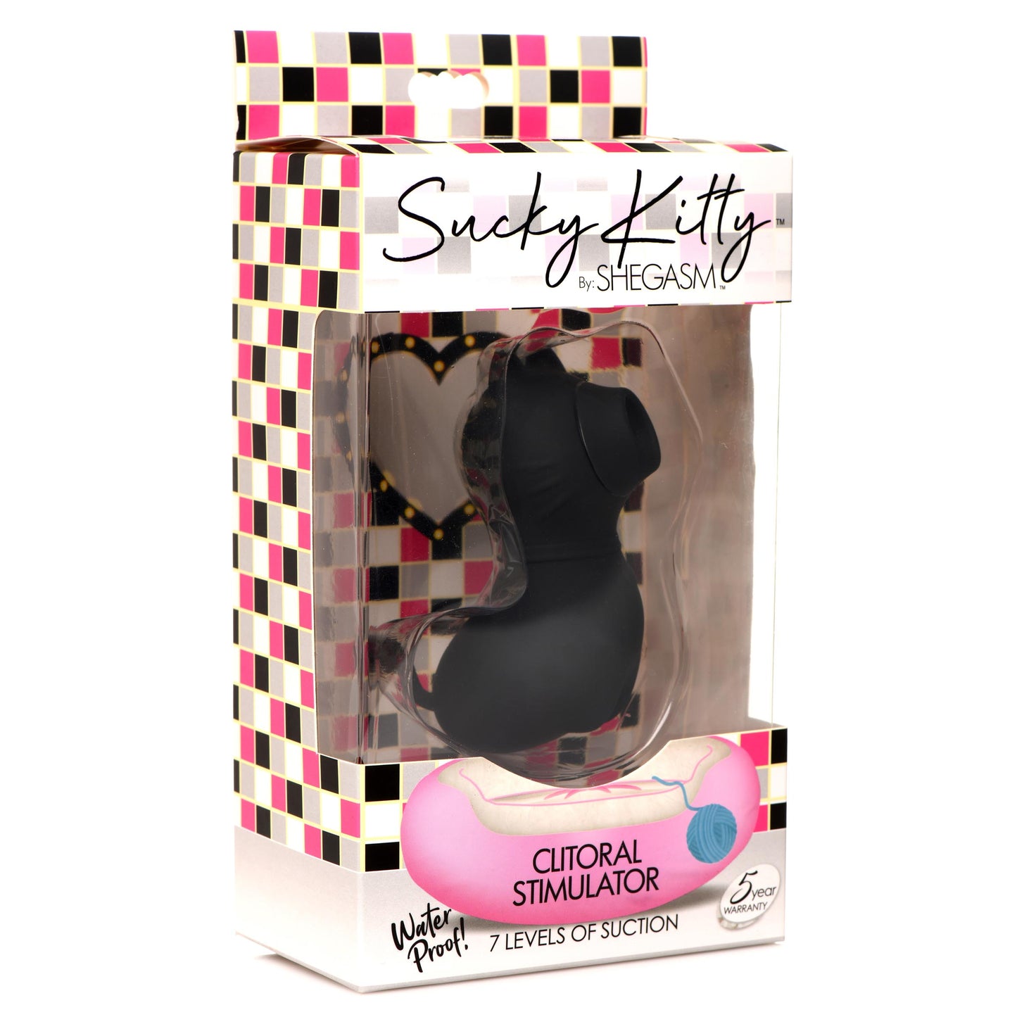 Sucky Kitty Silicone Clitoral Stimulator - Black - UABDSM