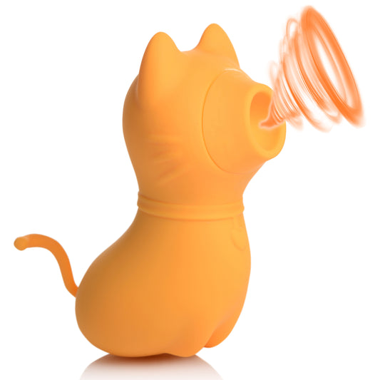 Sucky Kitty Silicone Clitoral Stimulator - Orange - UABDSM