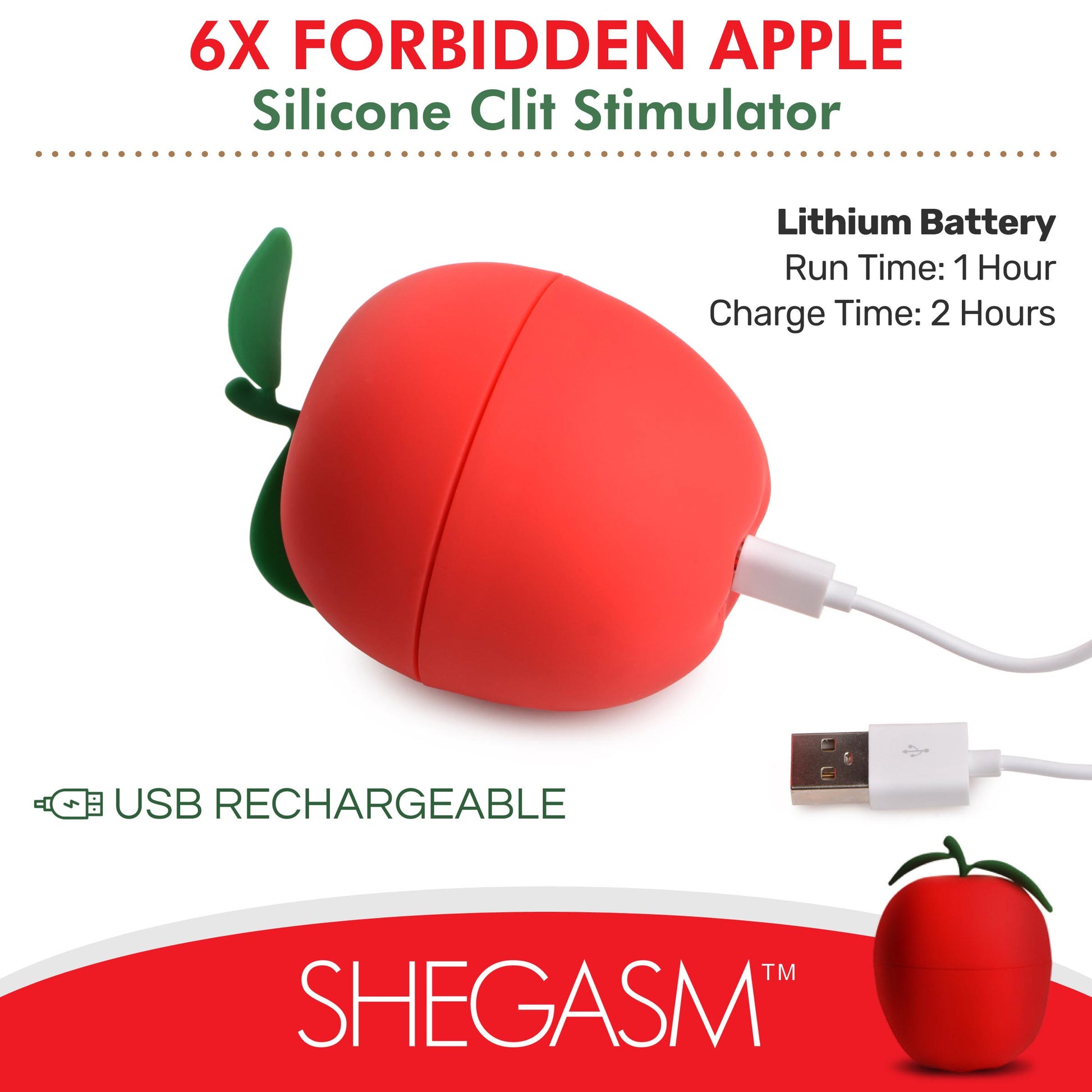 6X Forbidden Apple Silicone Clit Stimulator - UABDSM