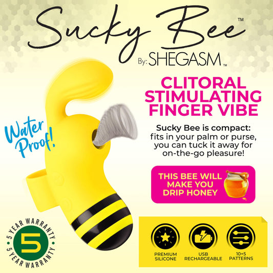 Sucky Bee Clitoral Stimulating Finger Vibe - UABDSM