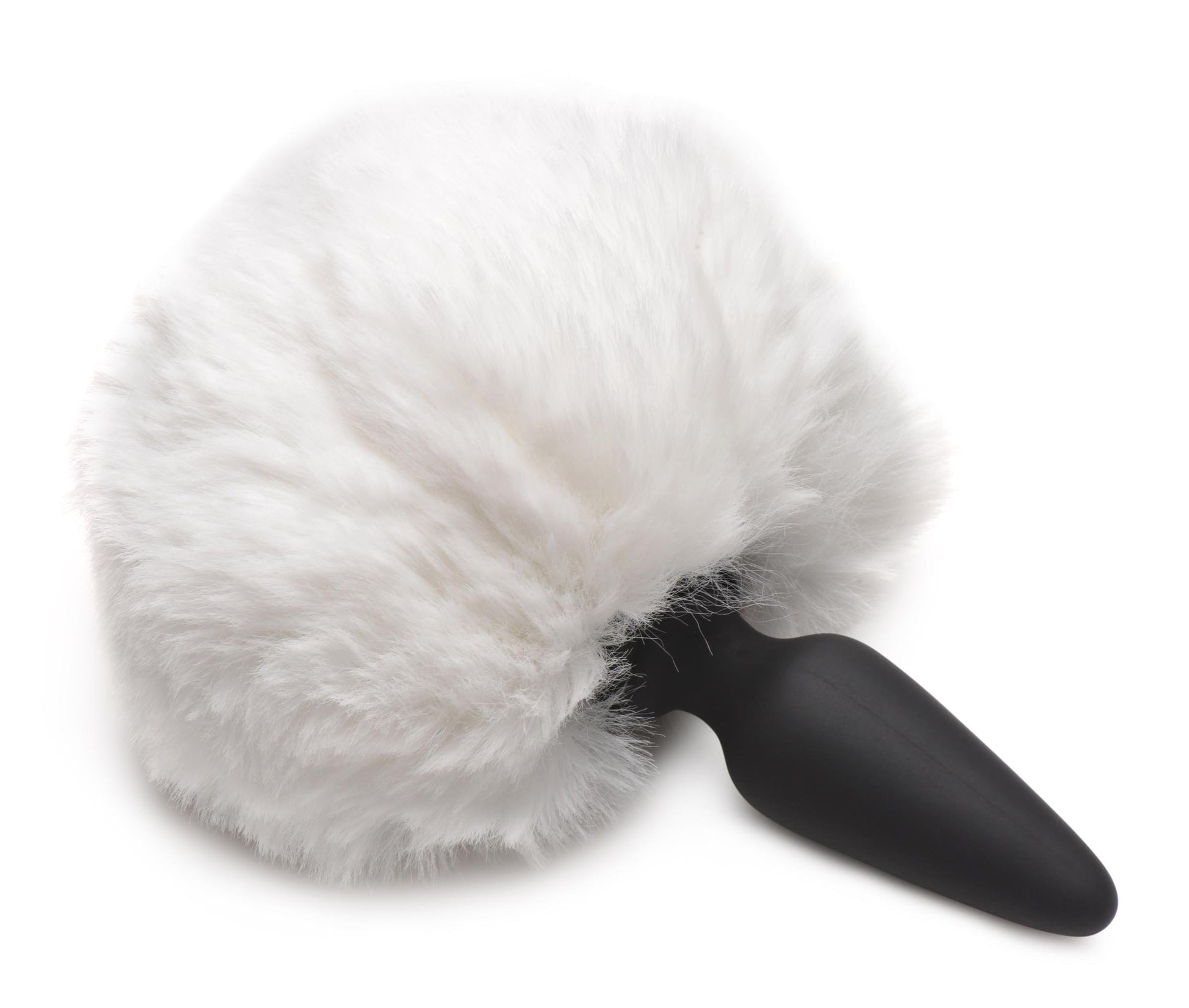 Large Anal Plug with Interchangeable Bunny Tail - White - UABDSM